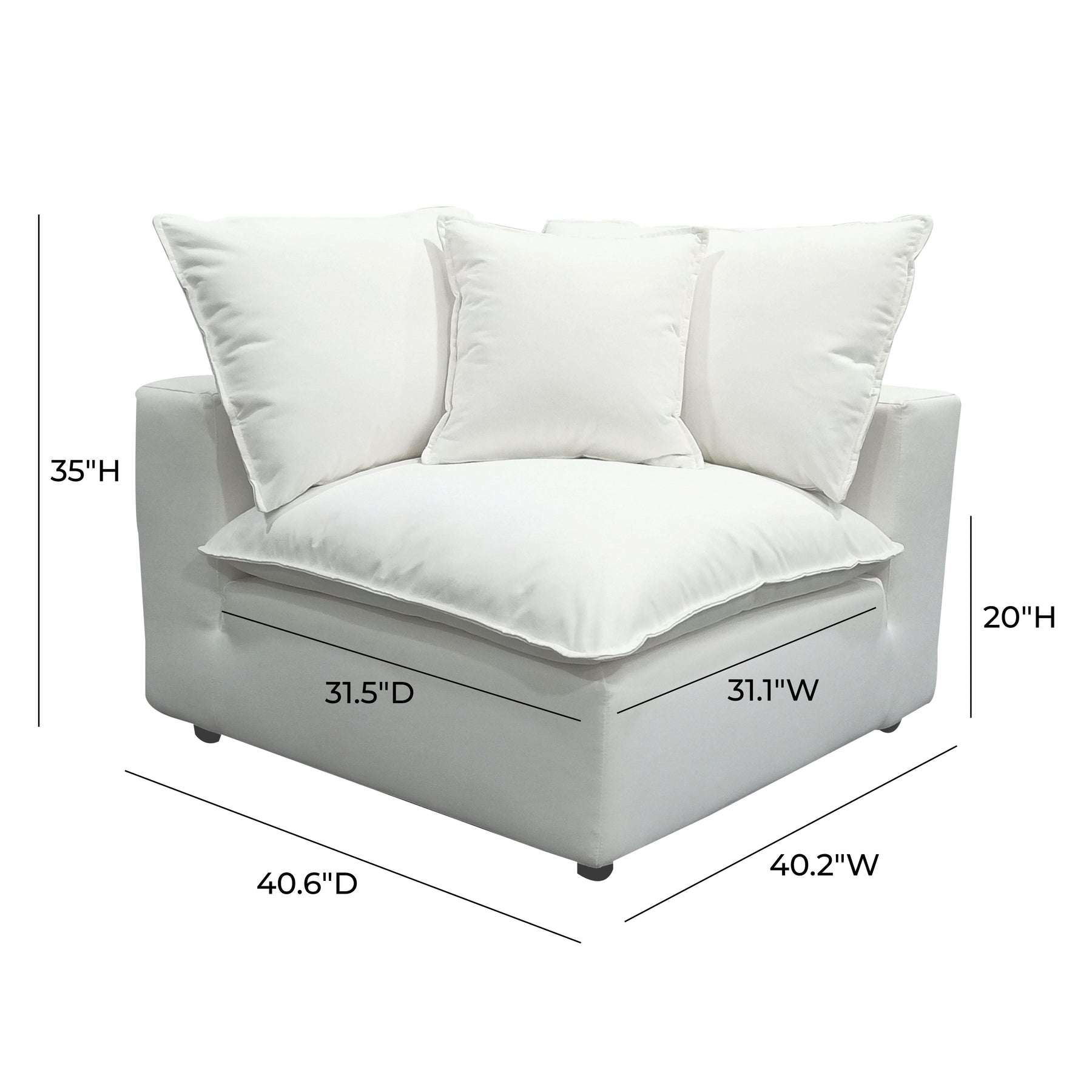 Cali Performance Fabric Modular Corner Chair