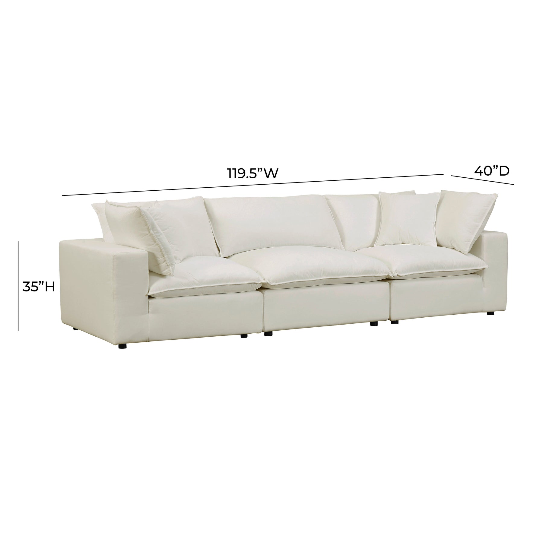 Cali 120" Performance Fabric Modular Sofa