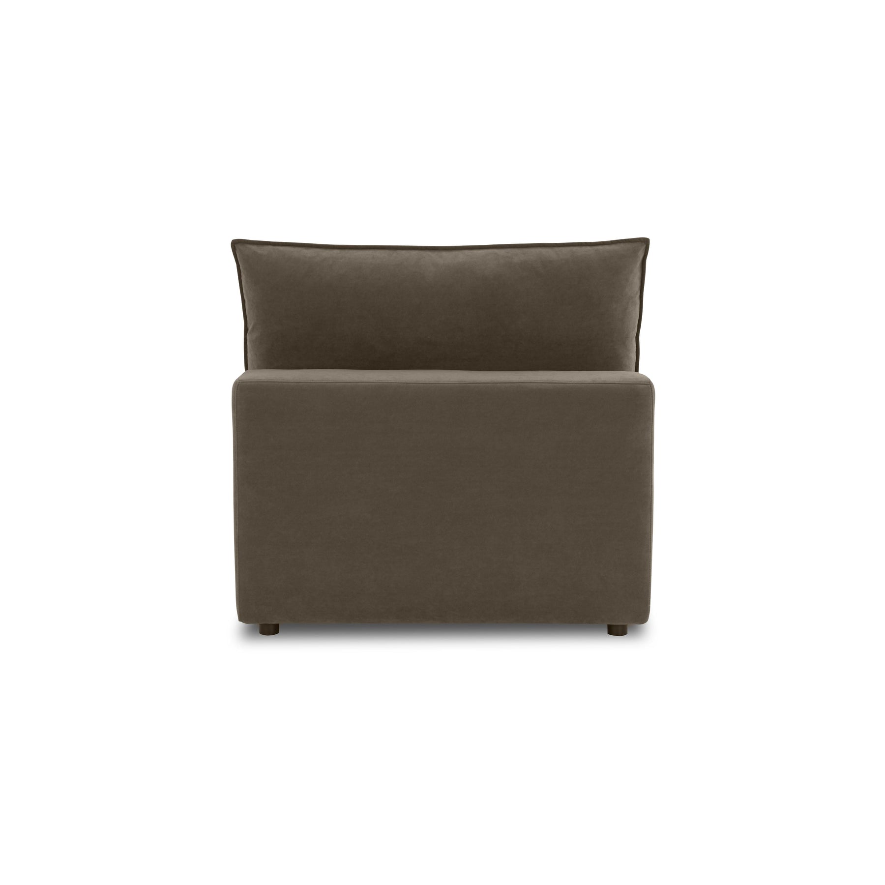 Cali Chocolate Brown Performance Velvet Armless Chair
