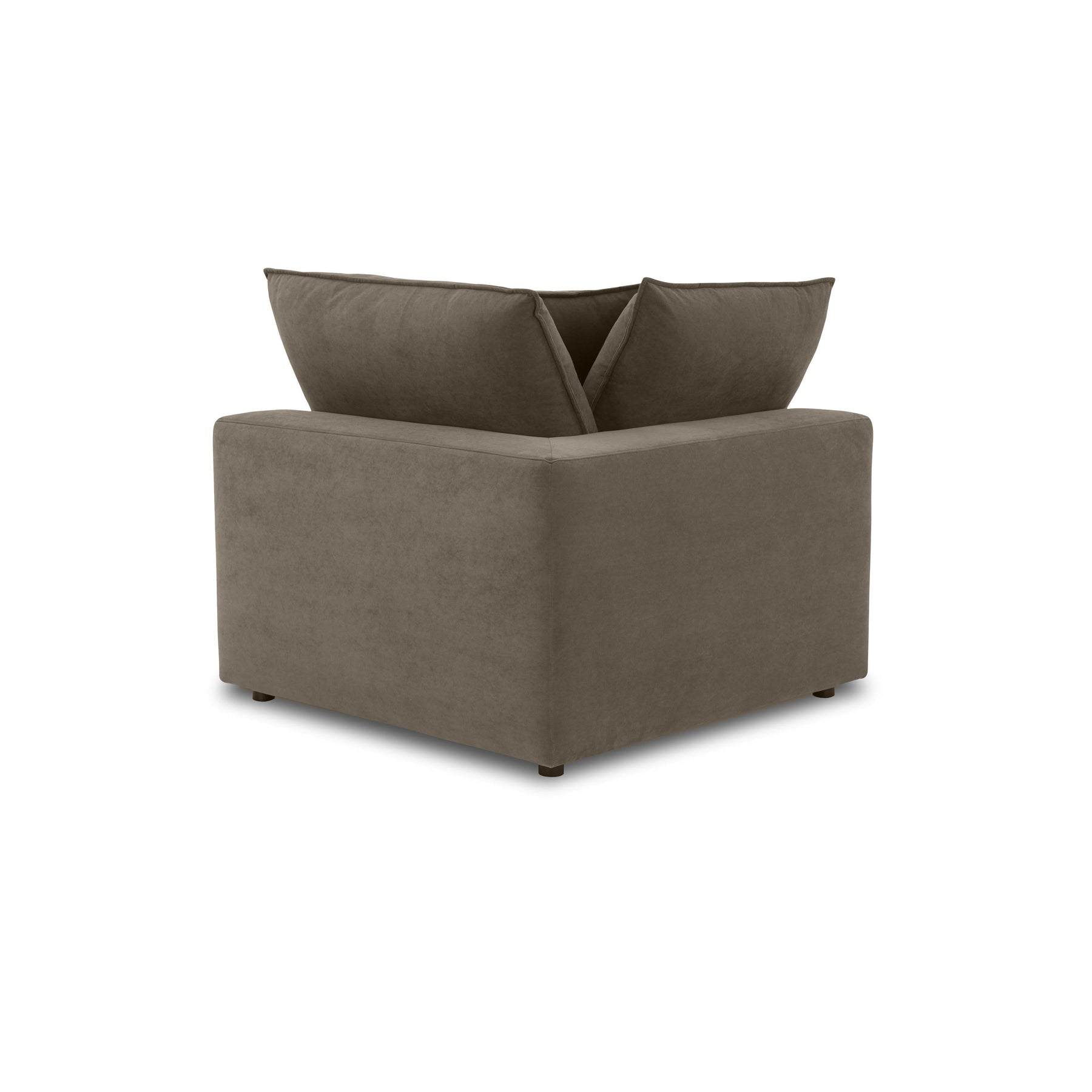 Cali Chocolate Brown Performance Velvet Corner Chair