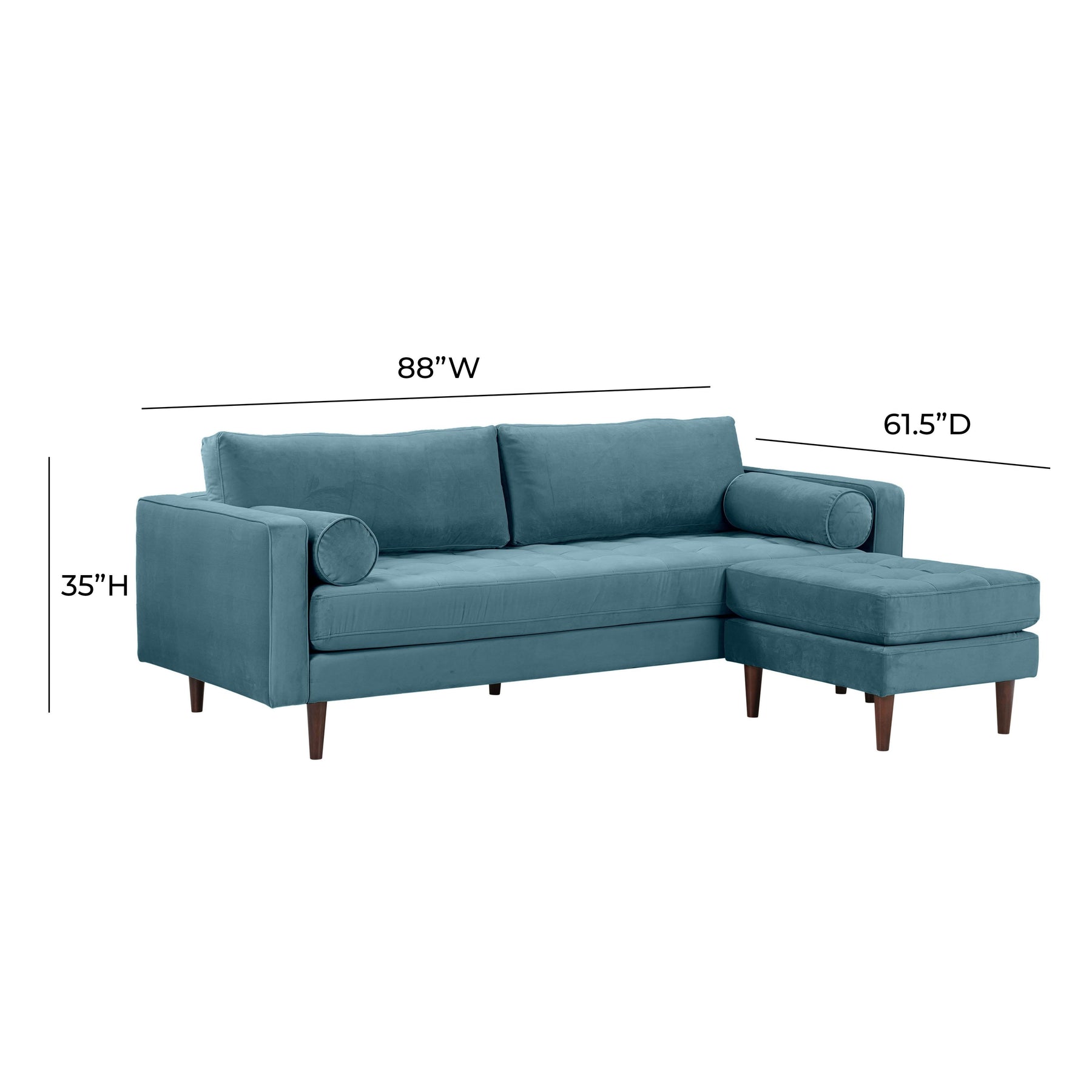 Cave 2-Piece Performance Velvet Sectional