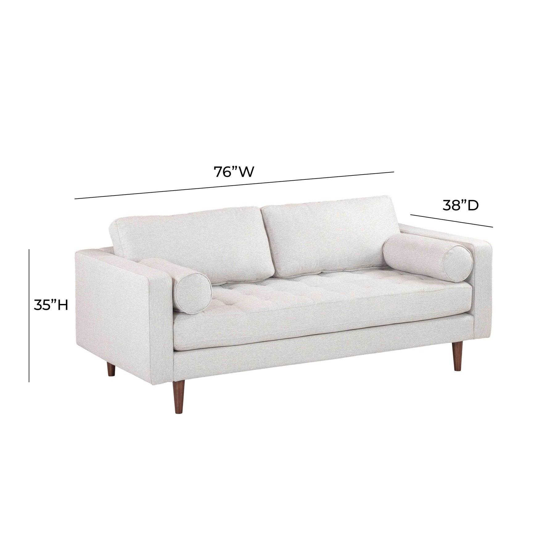 Cave 76" Tweed Loveseat