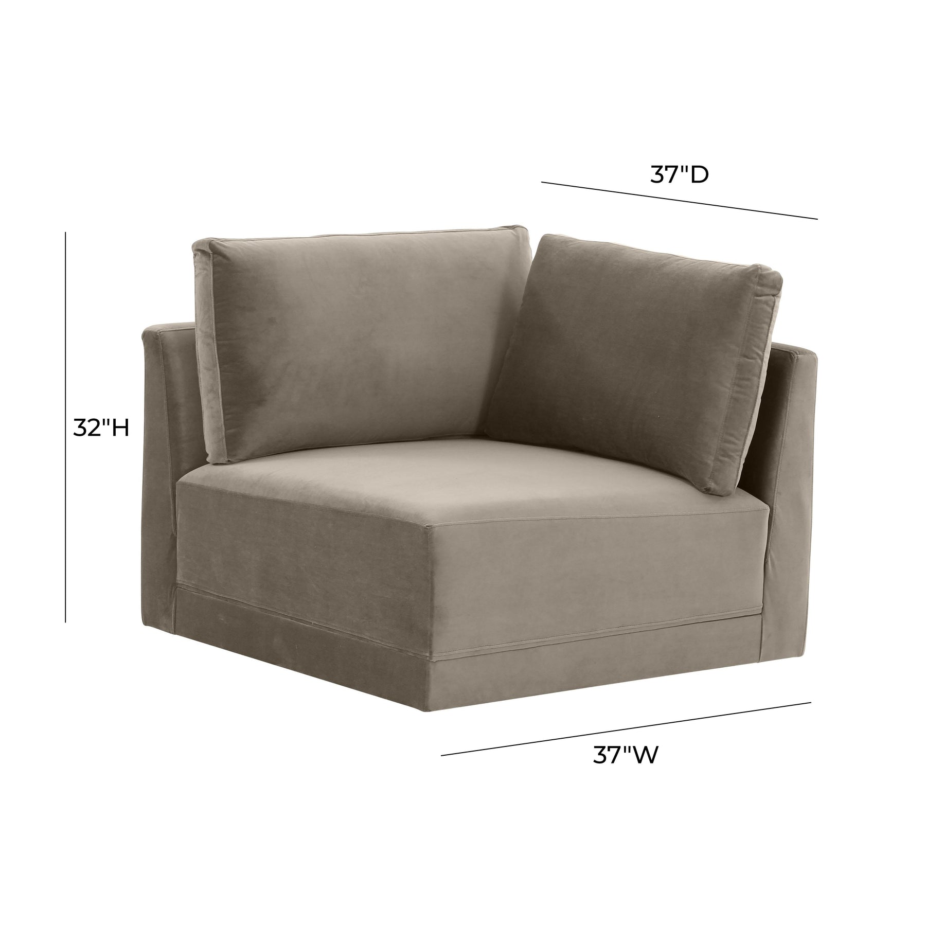Willow Performance Velvet Modular Corner Chair