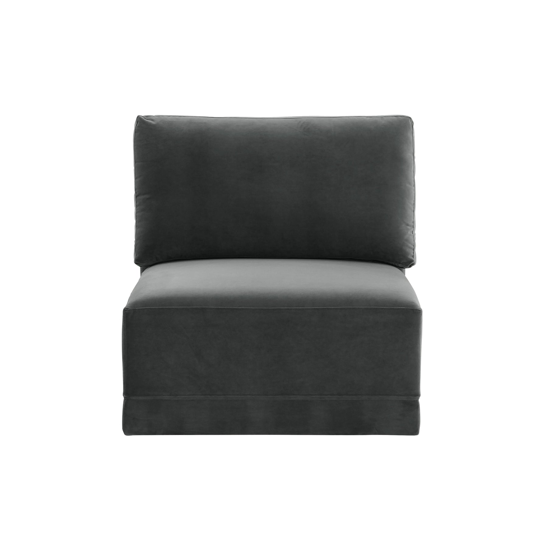 Willow Performance Velvet Modular Armless Chair