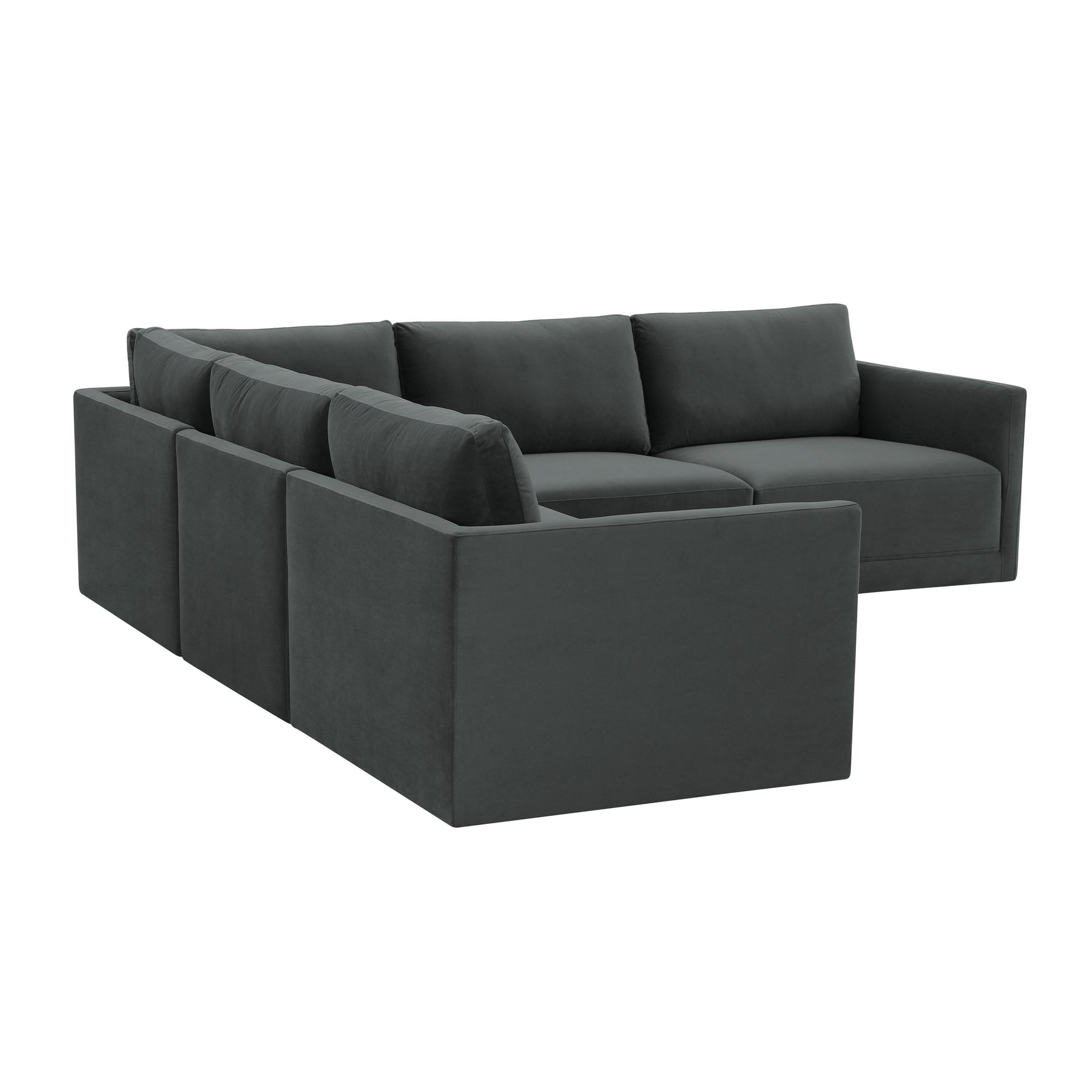 Willow 5-Piece Performance Velvet Modular L Sectional