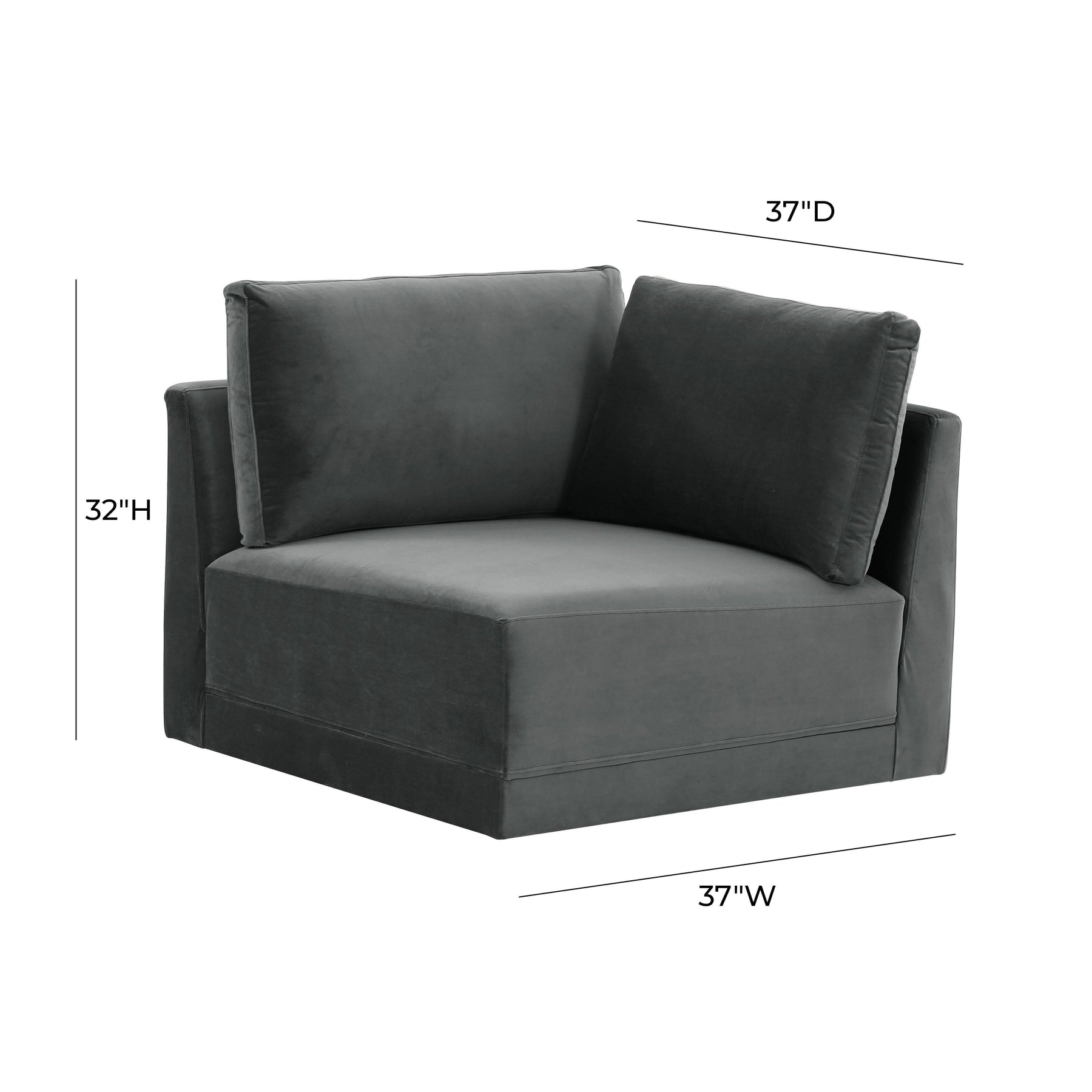 Willow Performance Velvet Modular Corner Chair