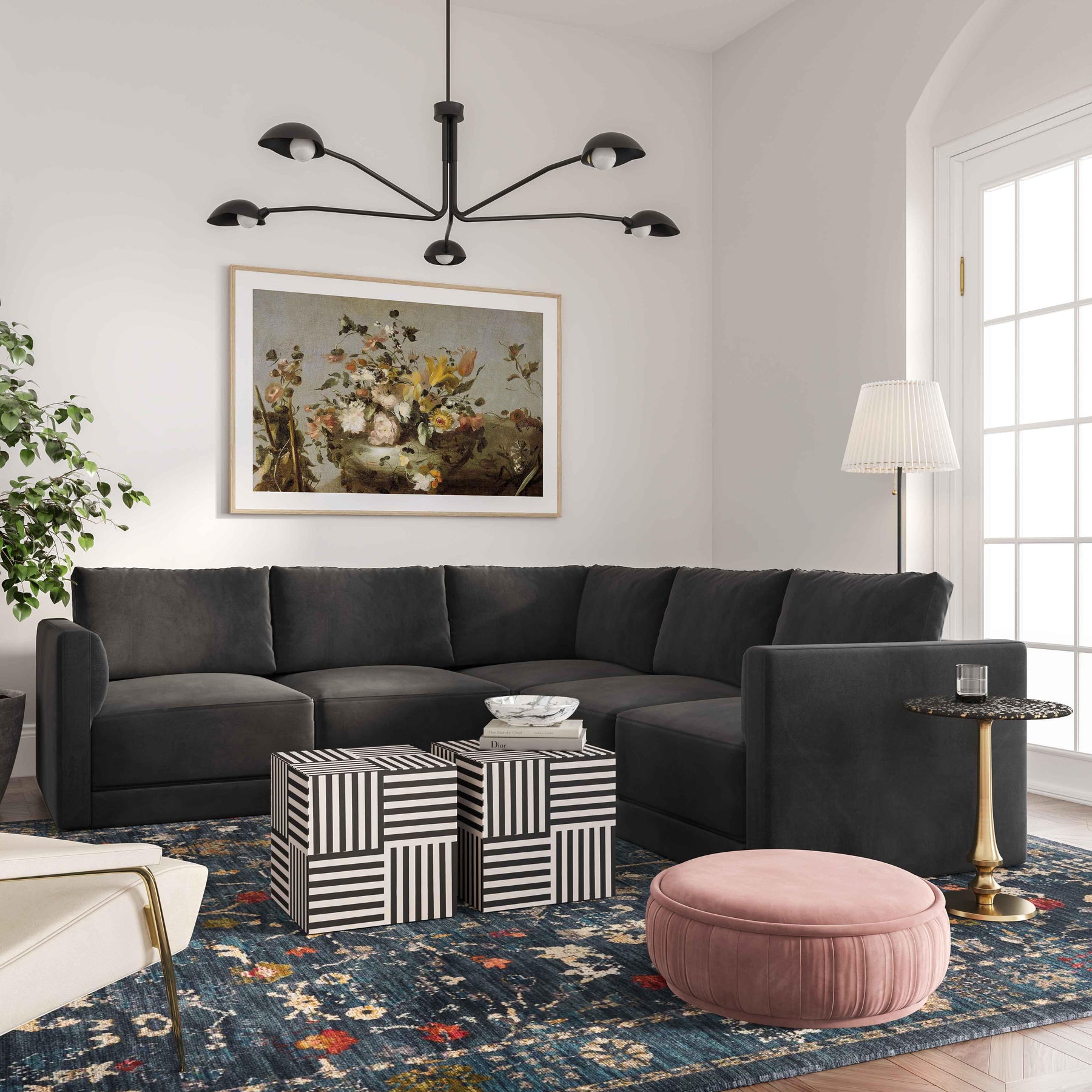 Willow Performance Velvet Modular Corner Chair