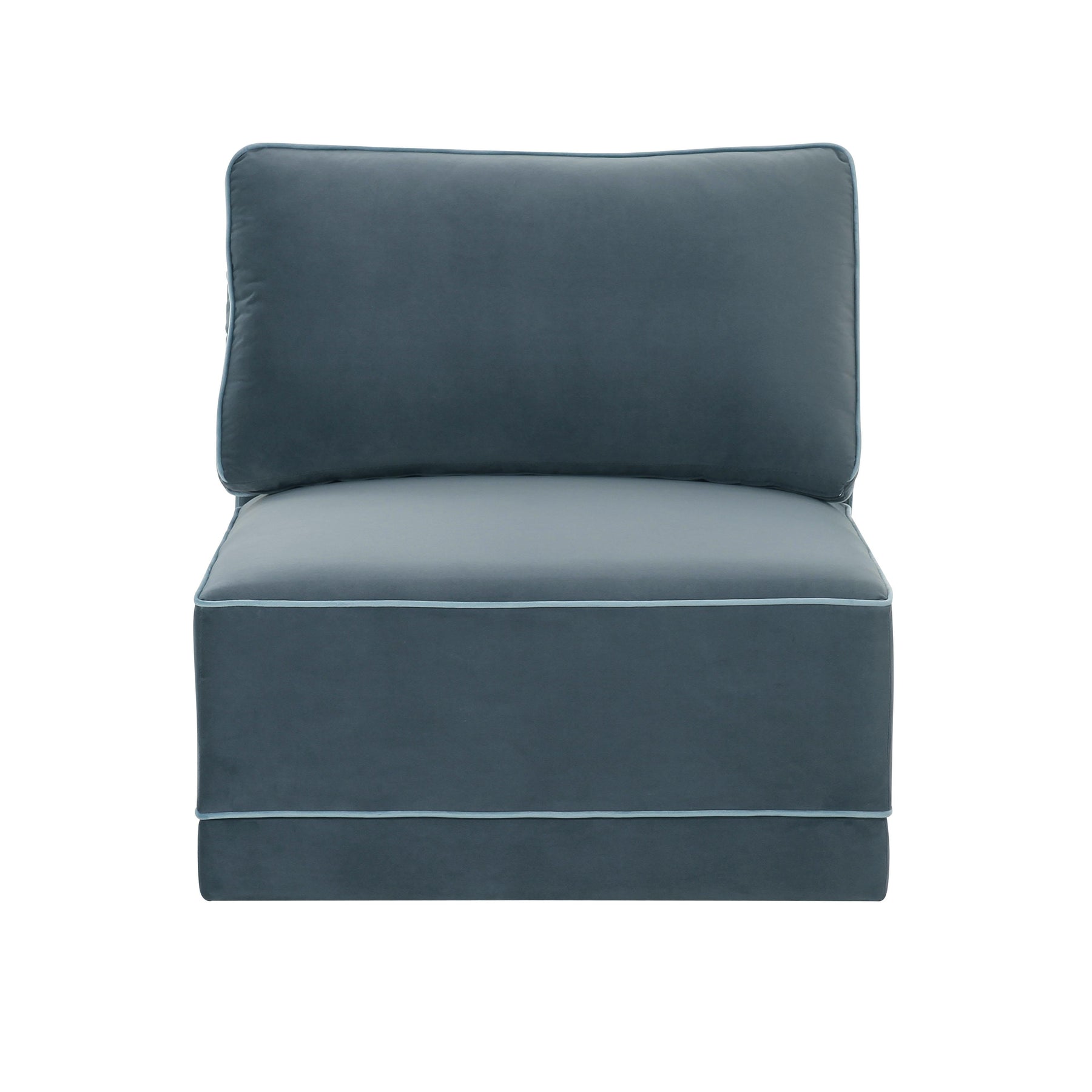 Willow Performance Velvet Modular Armless Chair