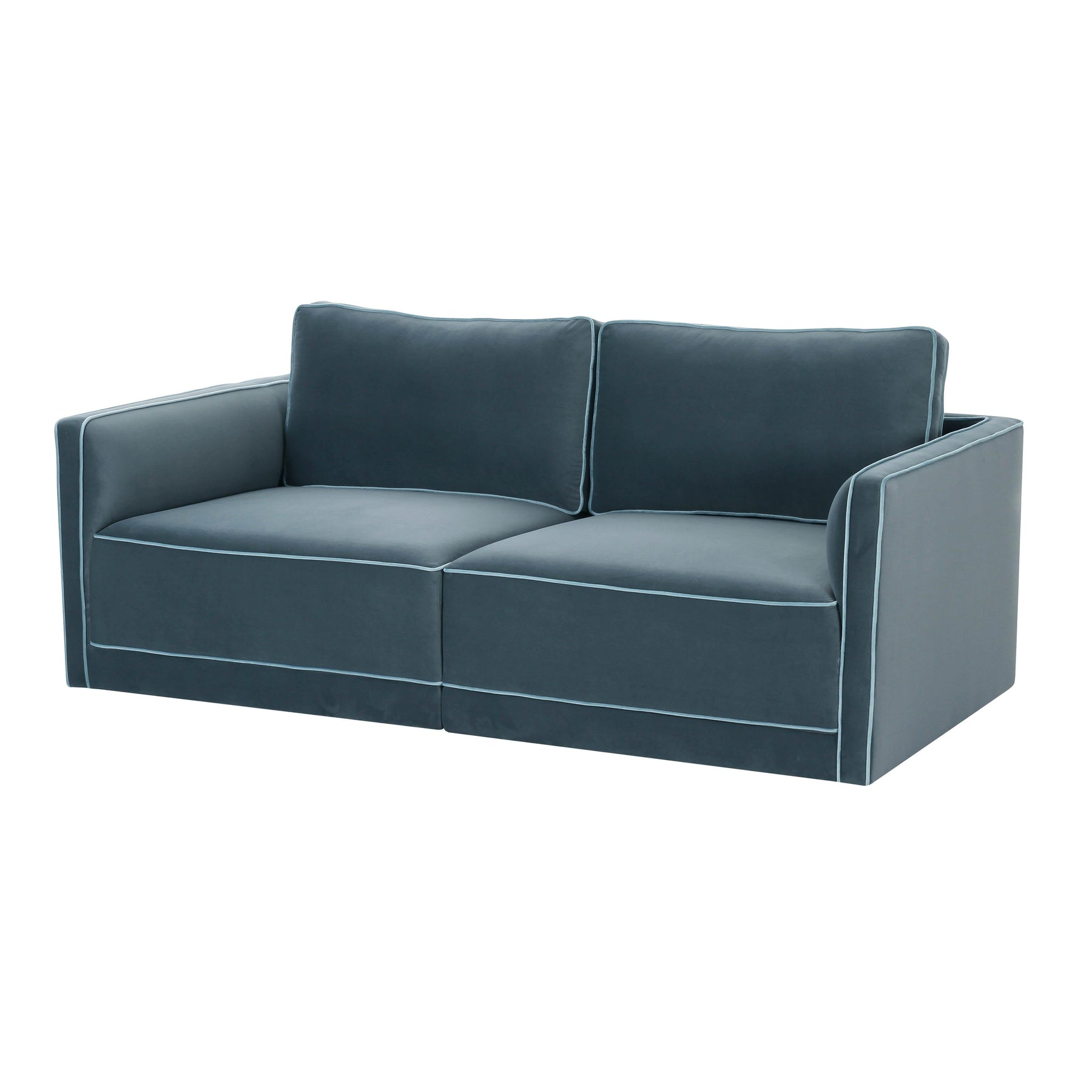 Willow 74" Performance Velvet Modular Loveseat