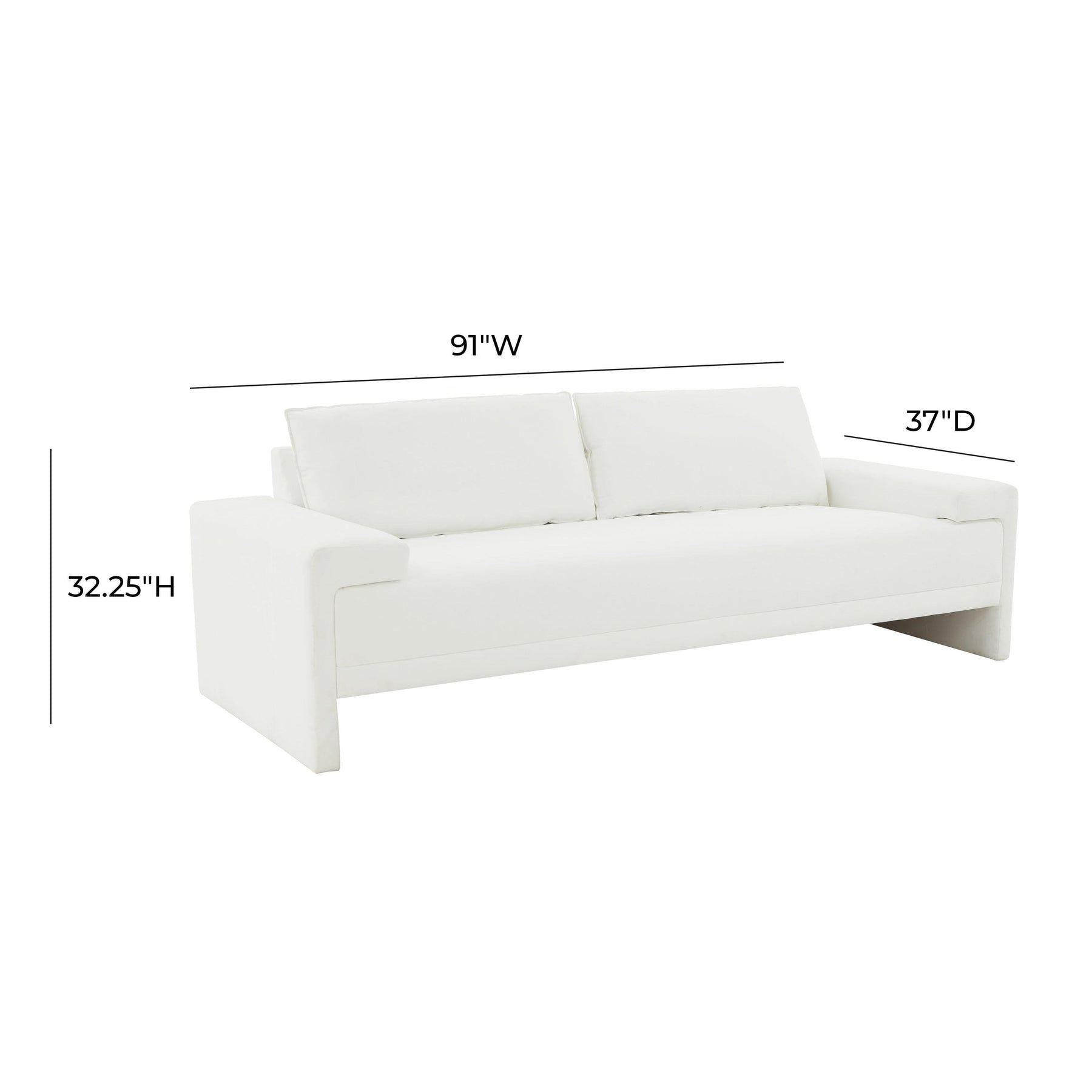 Maeve 91" Contract-Grade Fabric Sofa
