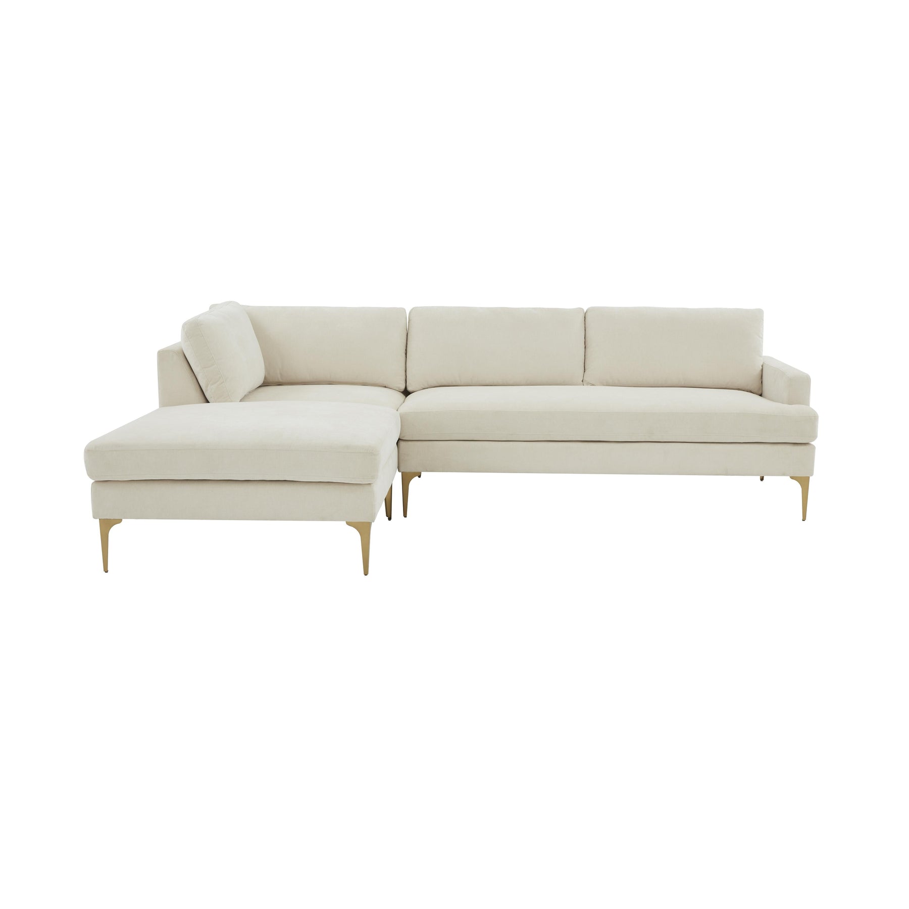 Serena 3-Piece Performance Velvet Chaise Sectional