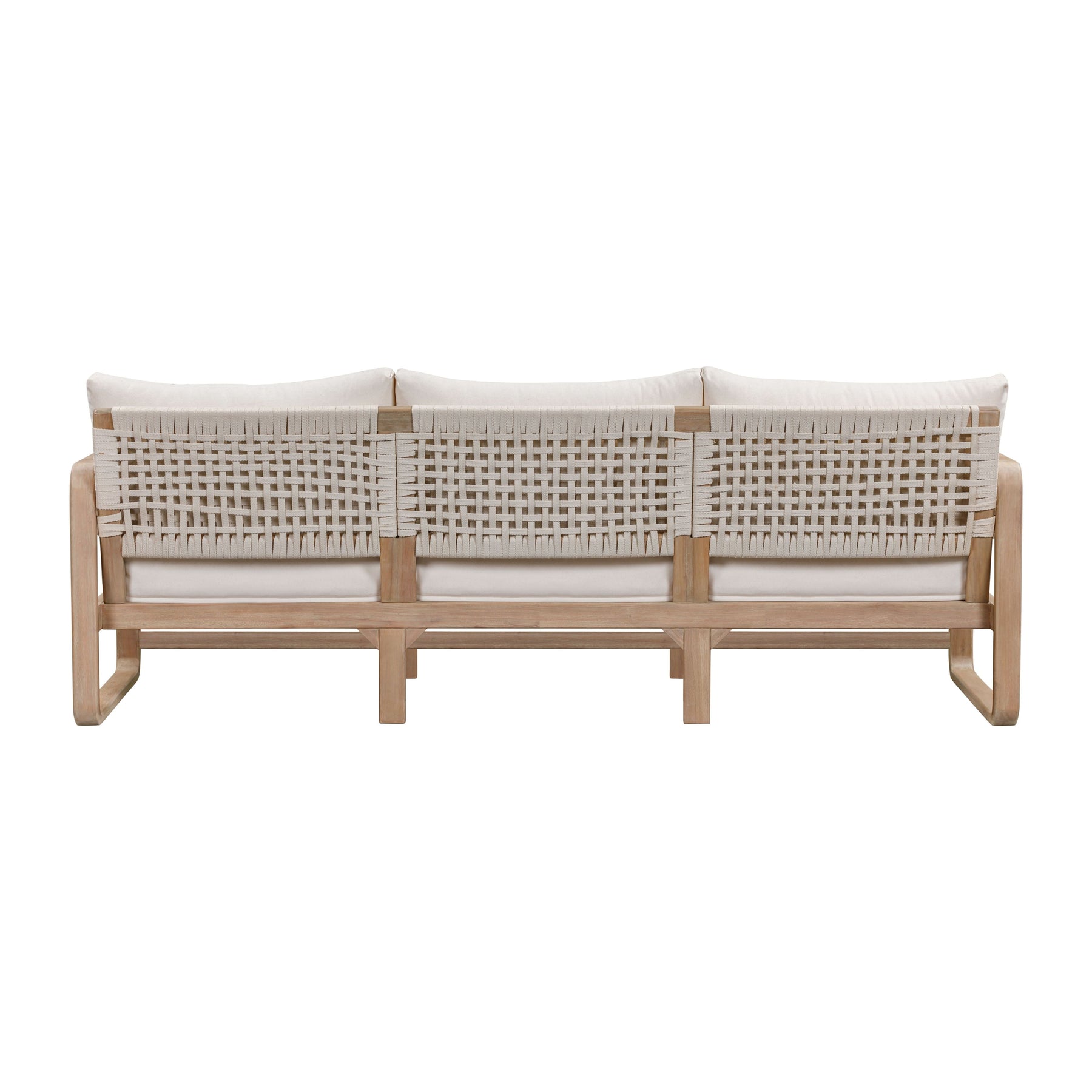 Palata 84" Cream Performance Fabric Outdoor Sofa