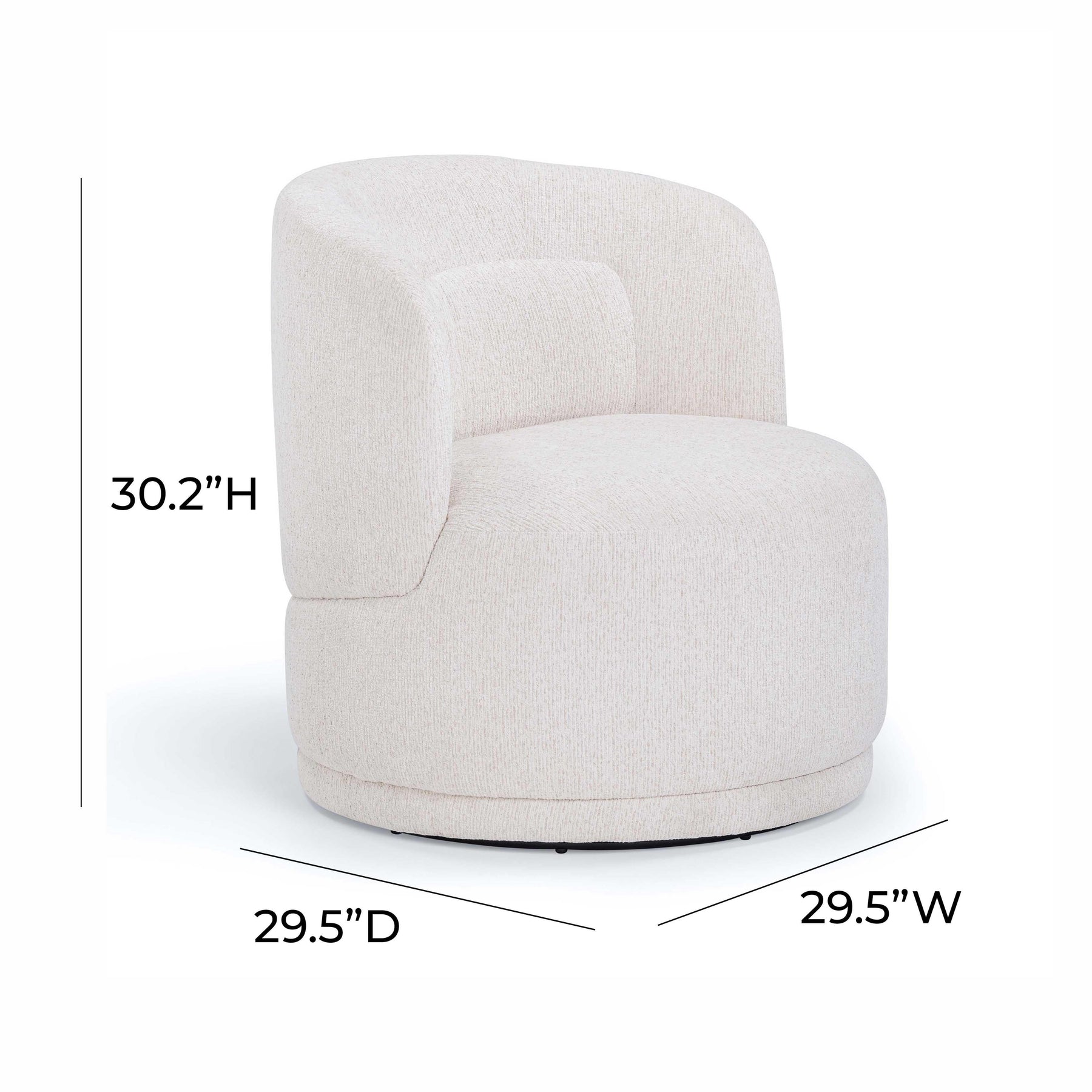 Massa Textured Performance Fabric Swivel Accent Chair