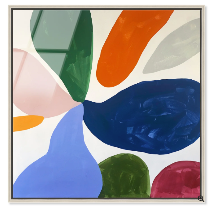 Soft Geometry I | Acrylic| 30 x30 | Champagne
