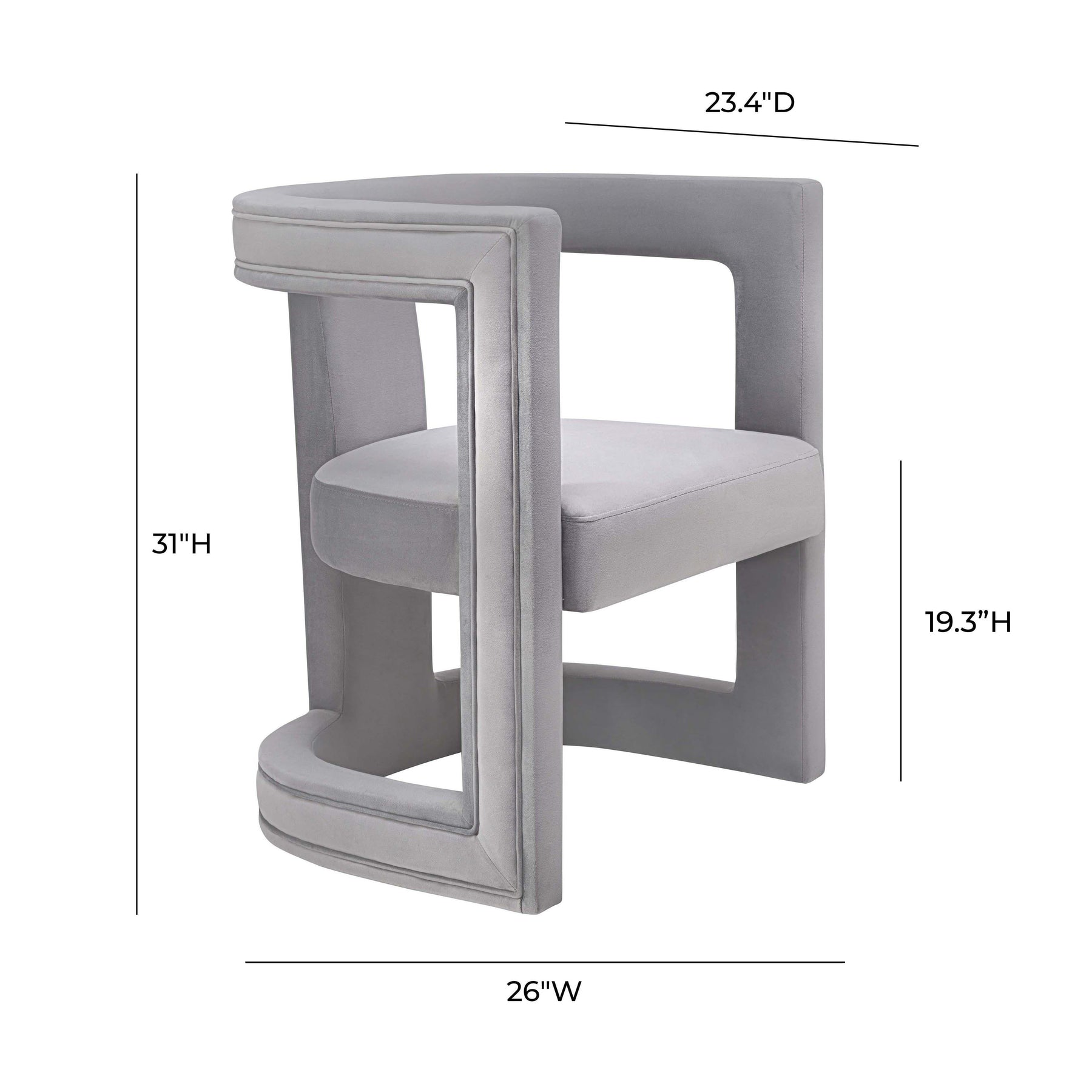 Ada Performance Velvet Accent Chair