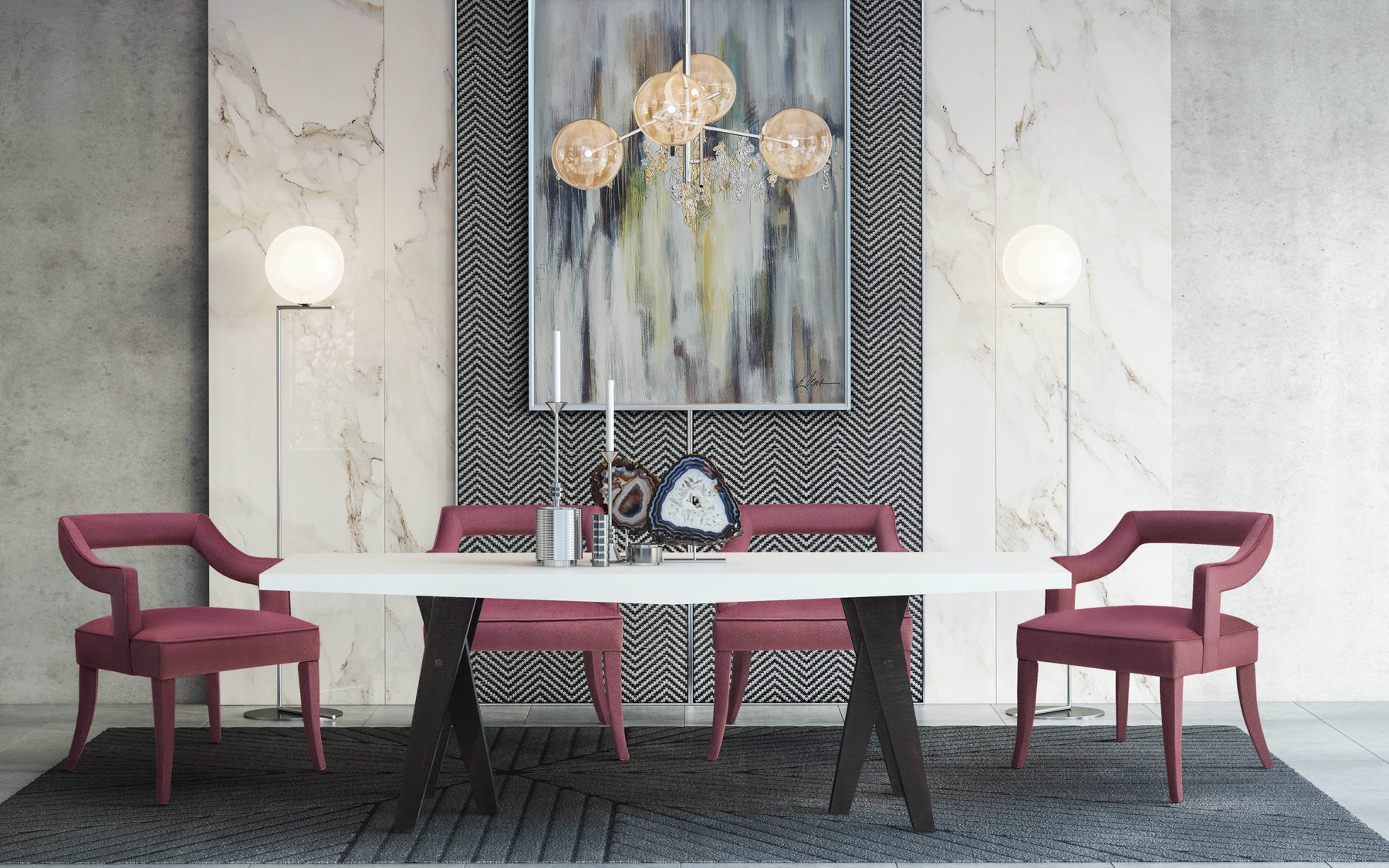 Tiffany Performance Velvet Dining Chair
