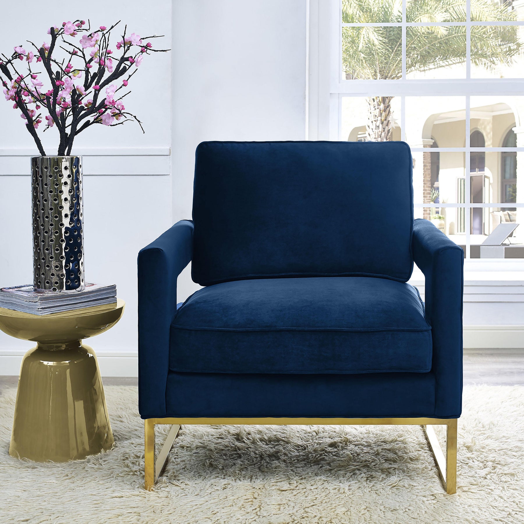 Avery Performance Velvet Accent Chair