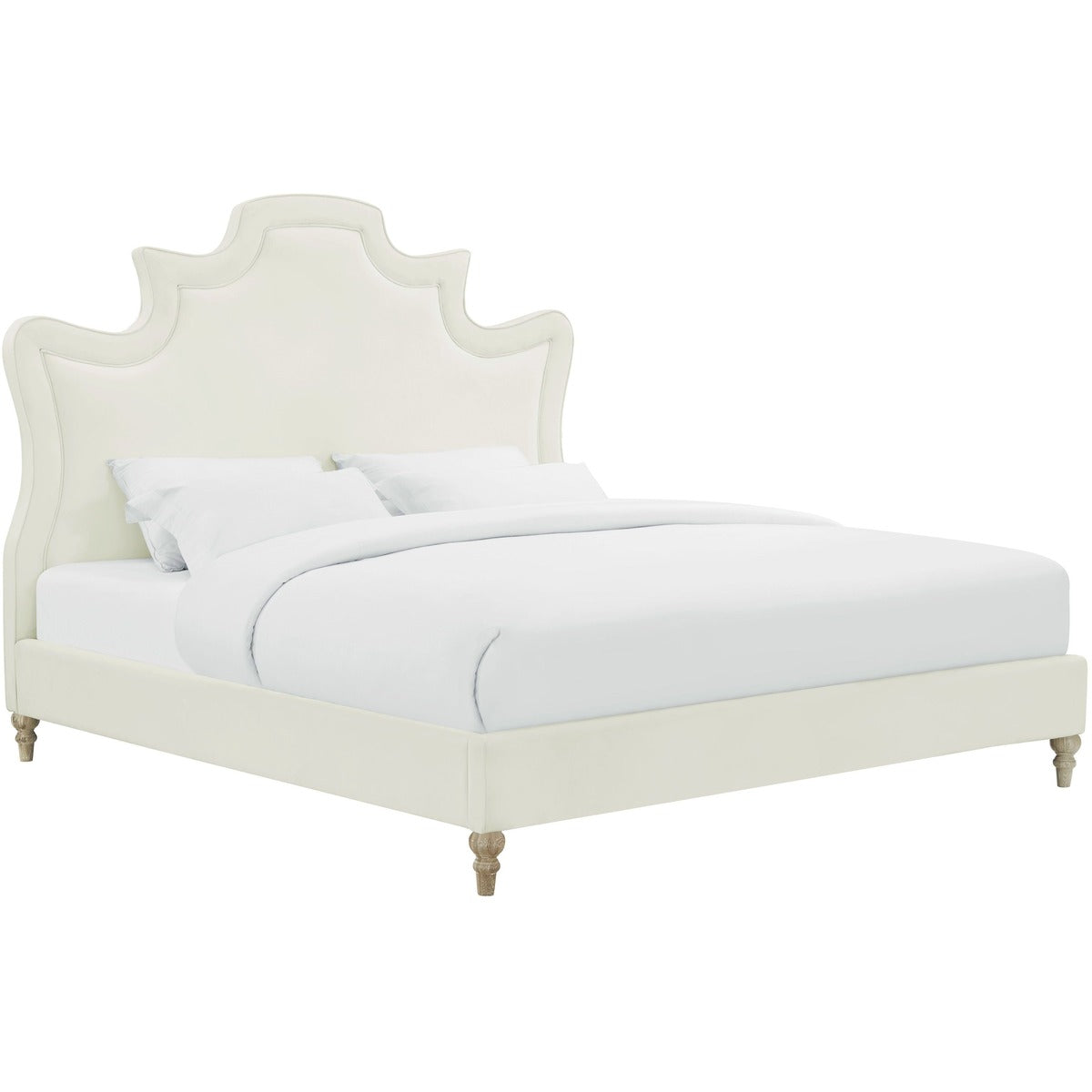 Serenity Cream Performance Velvet Bed