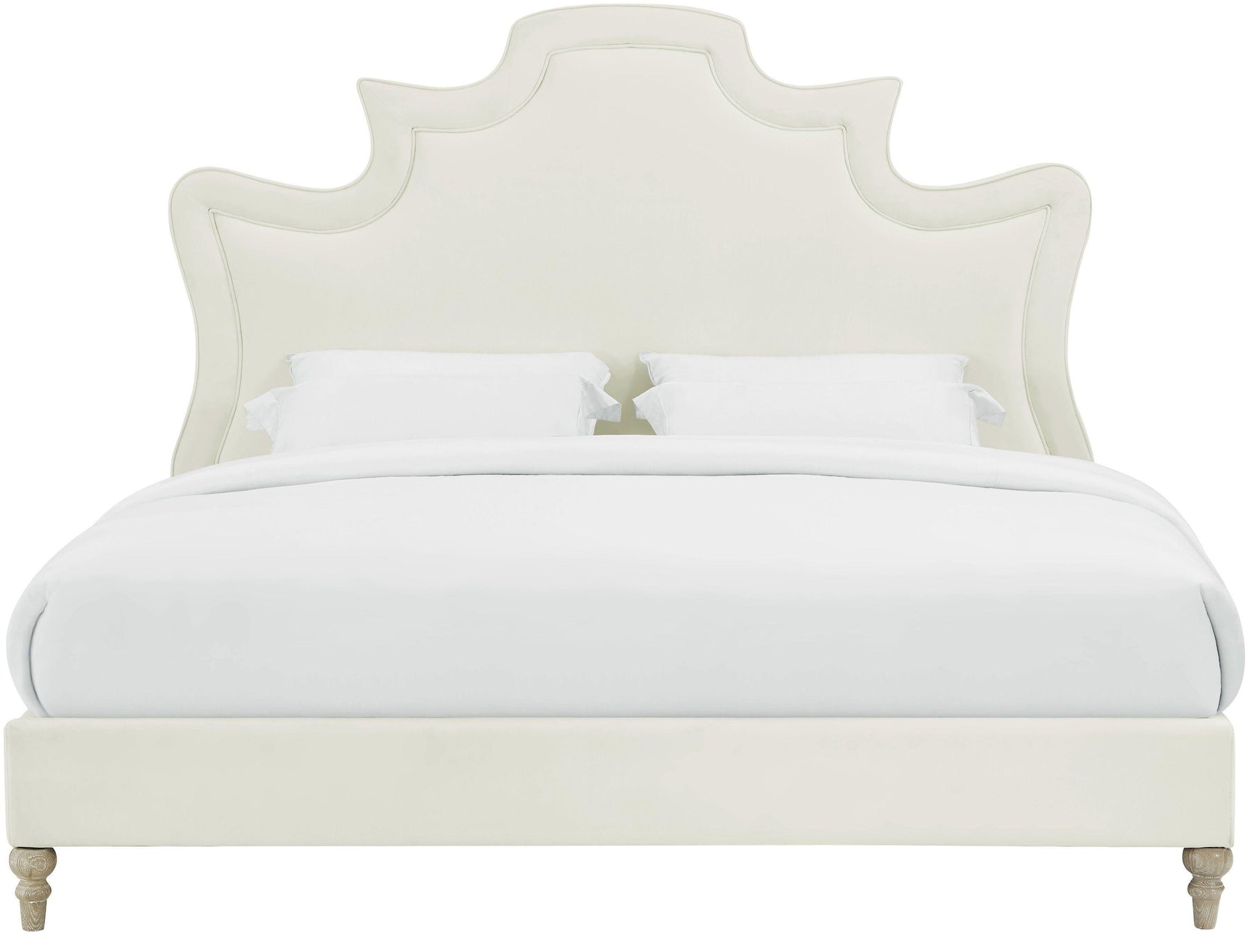 Serenity Cream Performance Velvet Bed