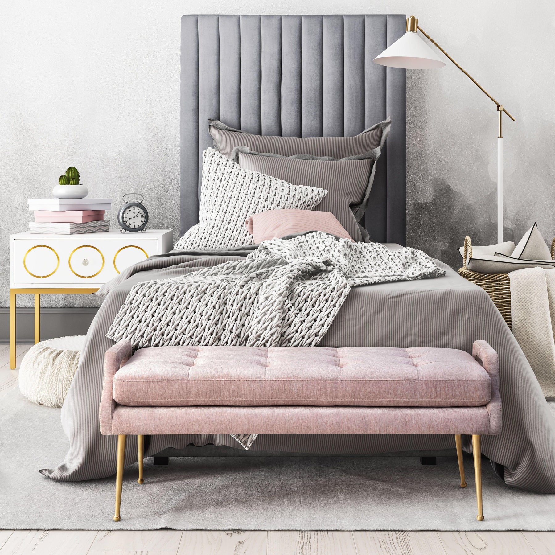 Arabelle Performance Velvet Bed