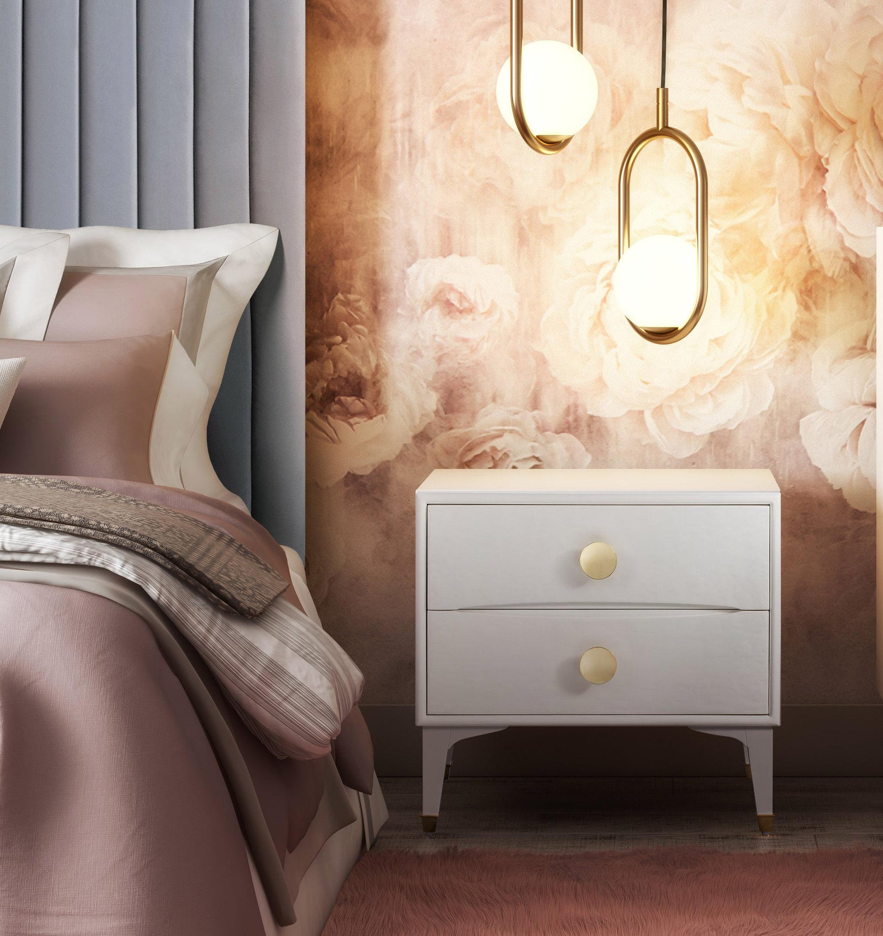 Divine 25" 2-Drawer Nightstand