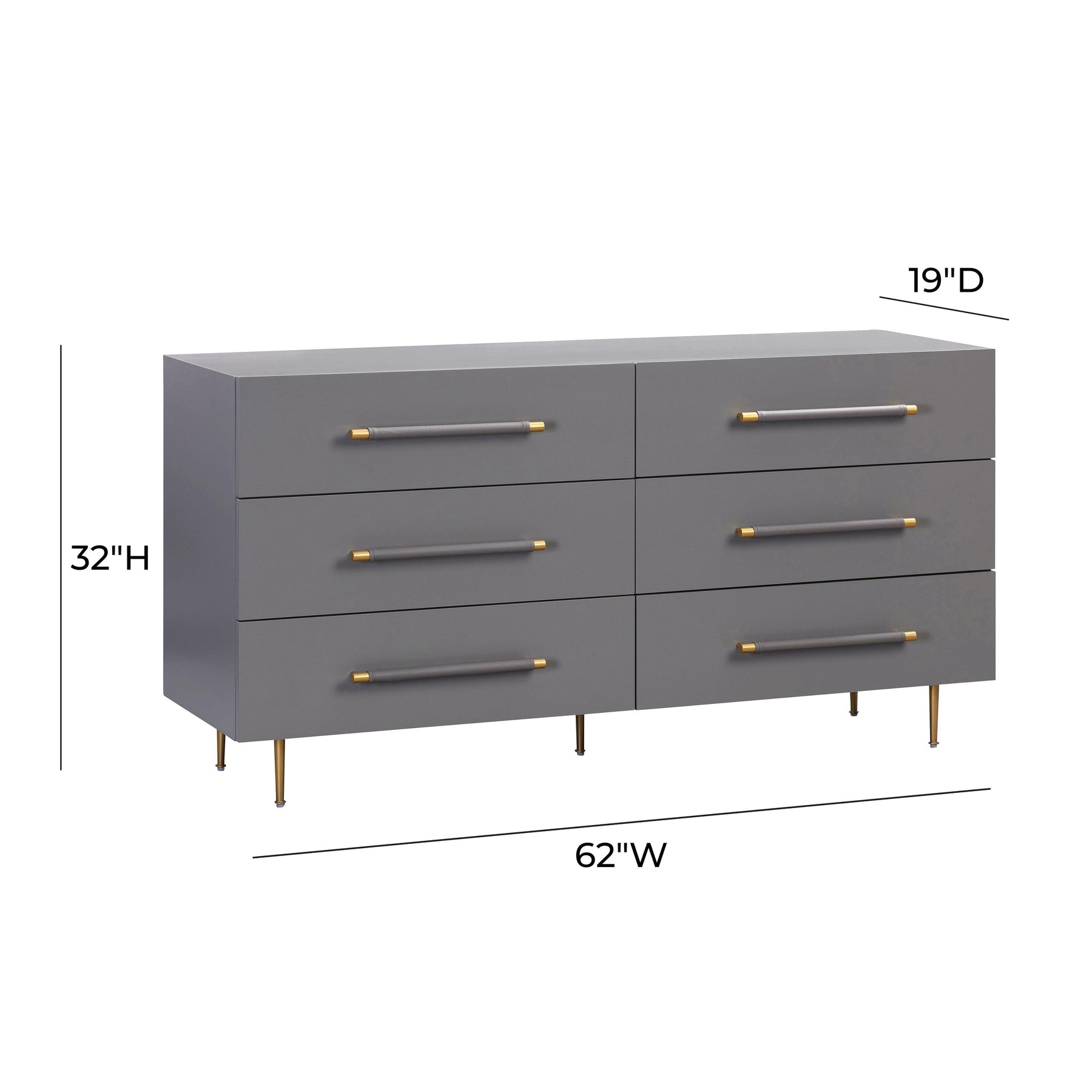 Trident 62" 6-Drawer Dresser