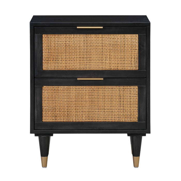 Sierra 22" Cane 2-Drawer Nightstand