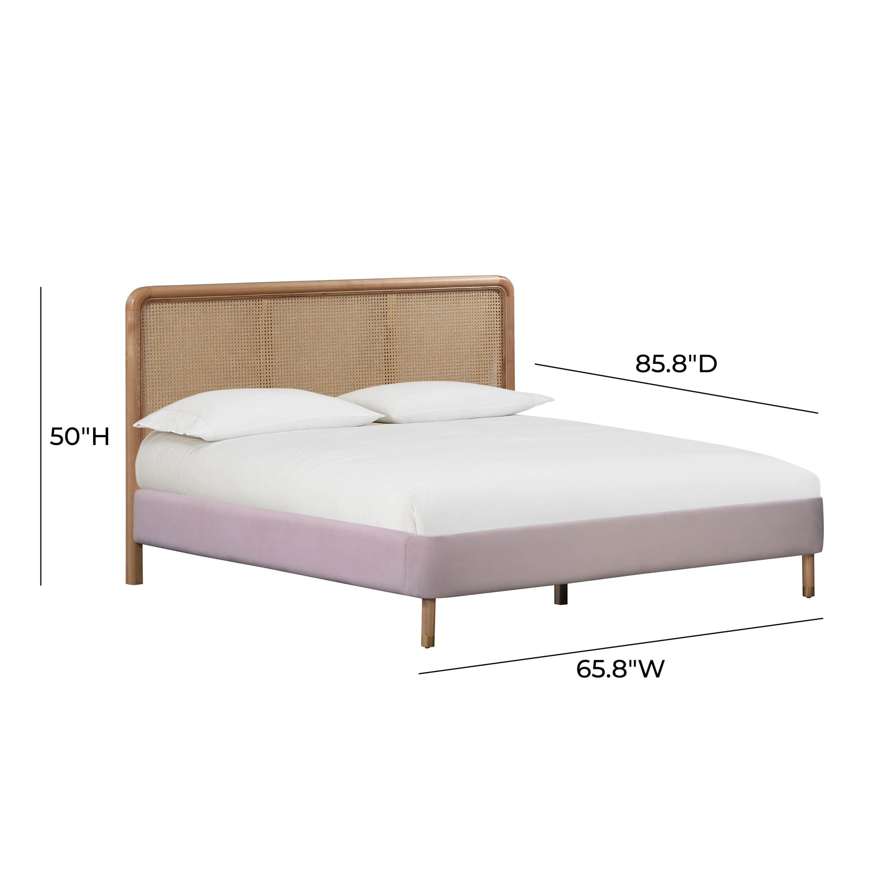 Kavali Performance Velvet and Natural Bed