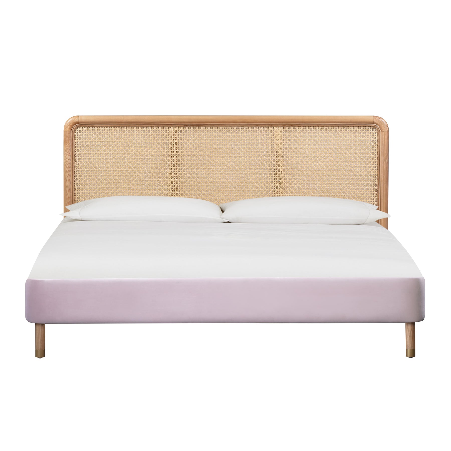 Kavali Performance Velvet and Natural Bed