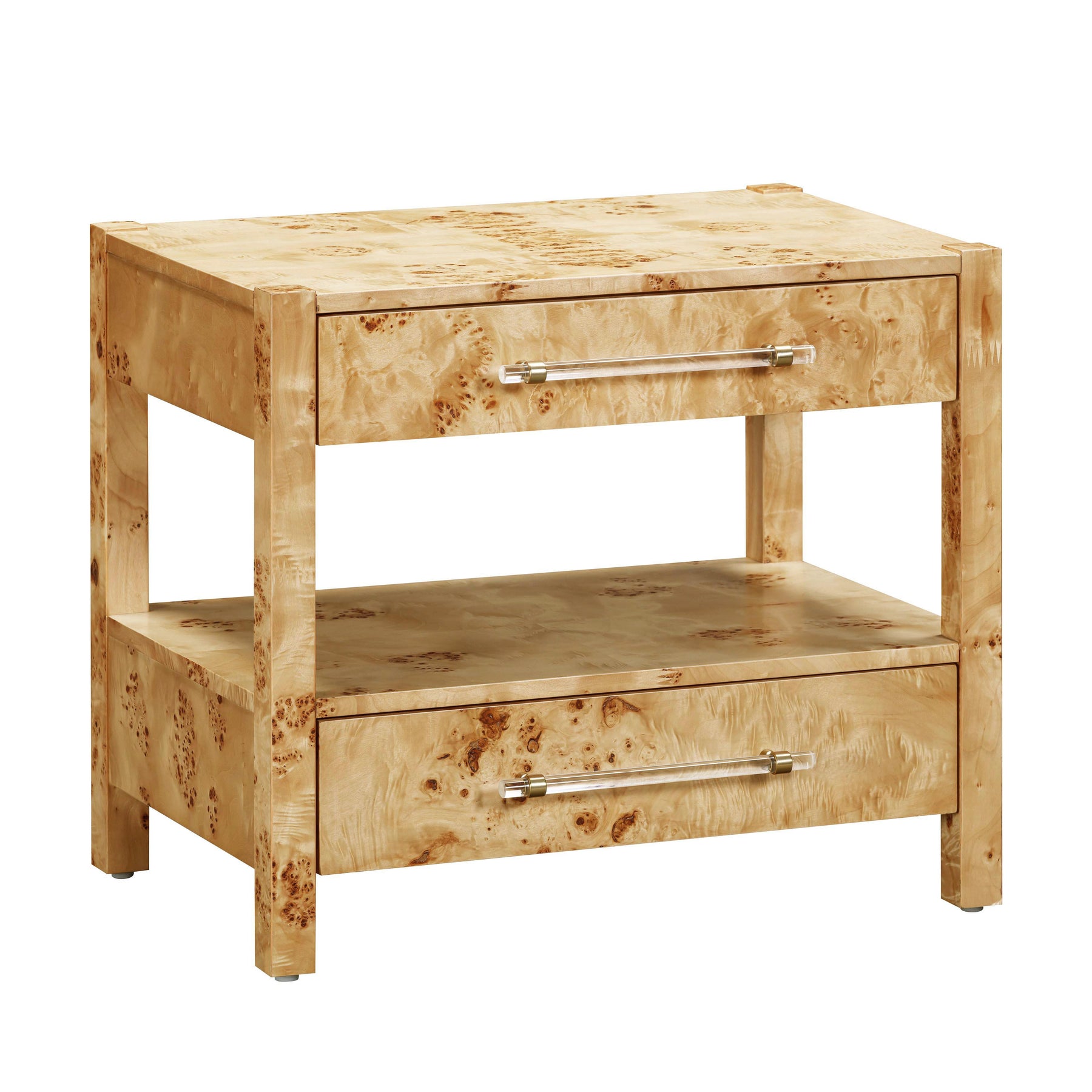 Brandyss 26" Burl 2-Drawer Nightstand