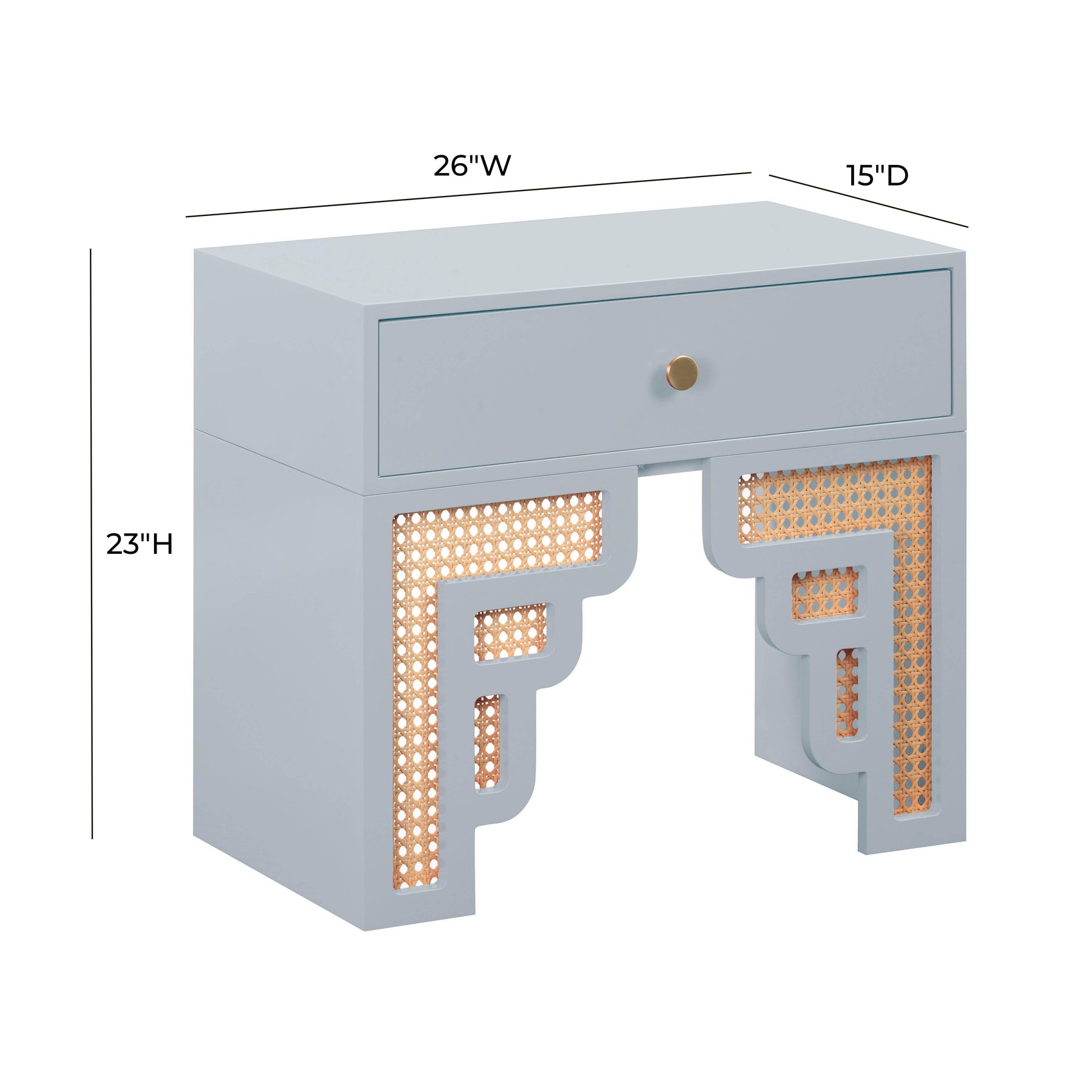 Suzie 26" Rattan Nightstand With Drawer