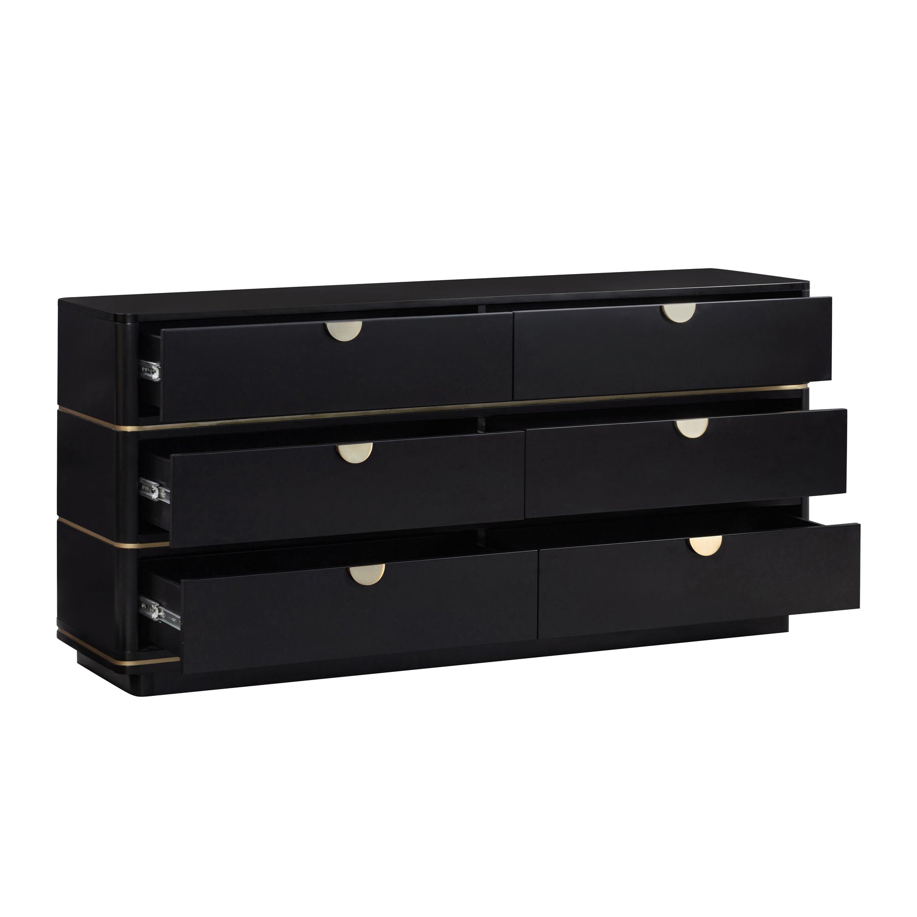 Julieta 62" Acacia Wood 6-Drawer Dresser