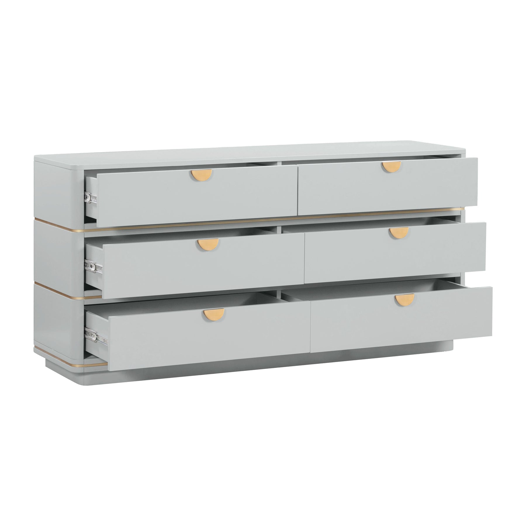 Julieta 62" Acacia Wood 6-Drawer Dresser