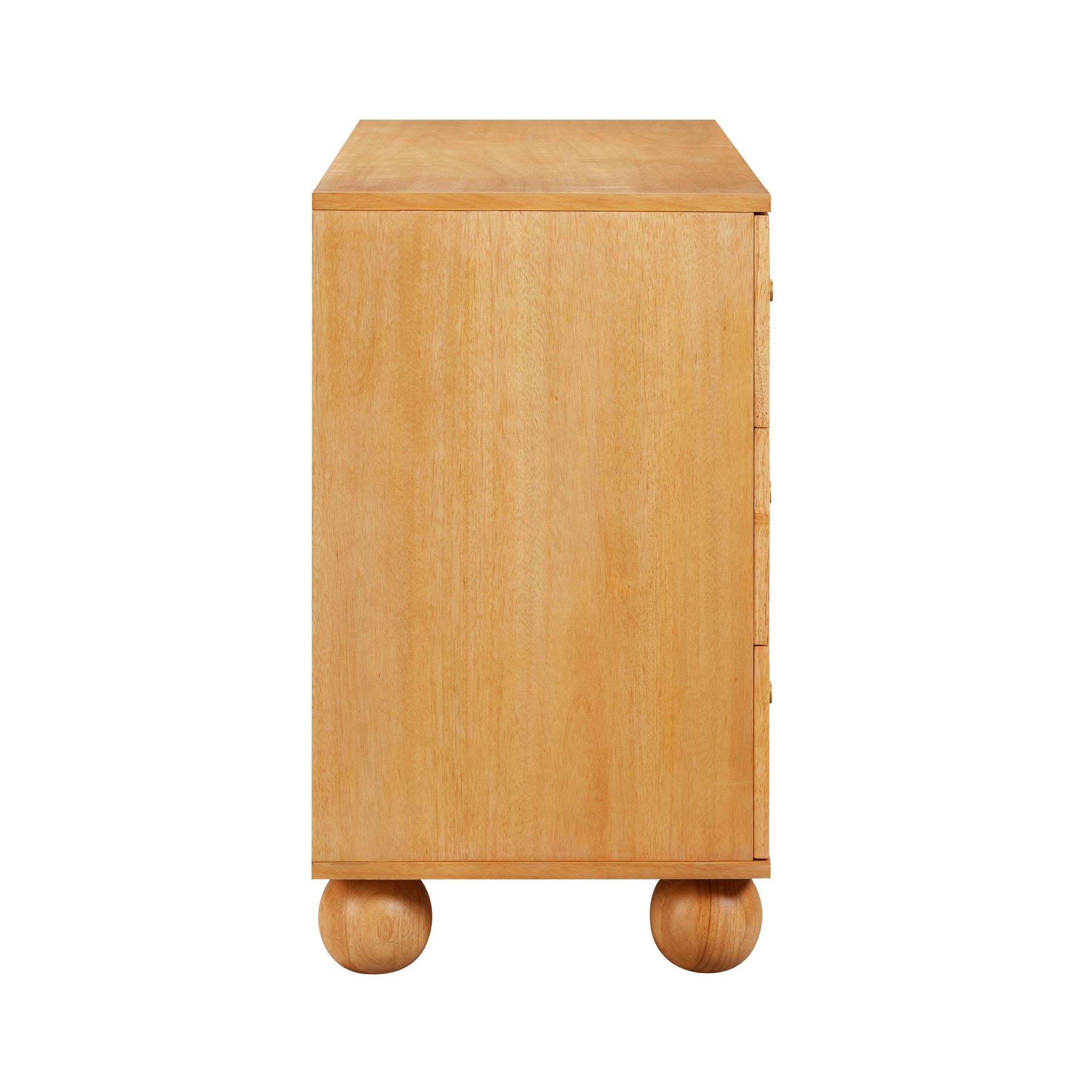 Grappa 62" Natural Wood & Raffia Wavy 6-Drawer Dresser