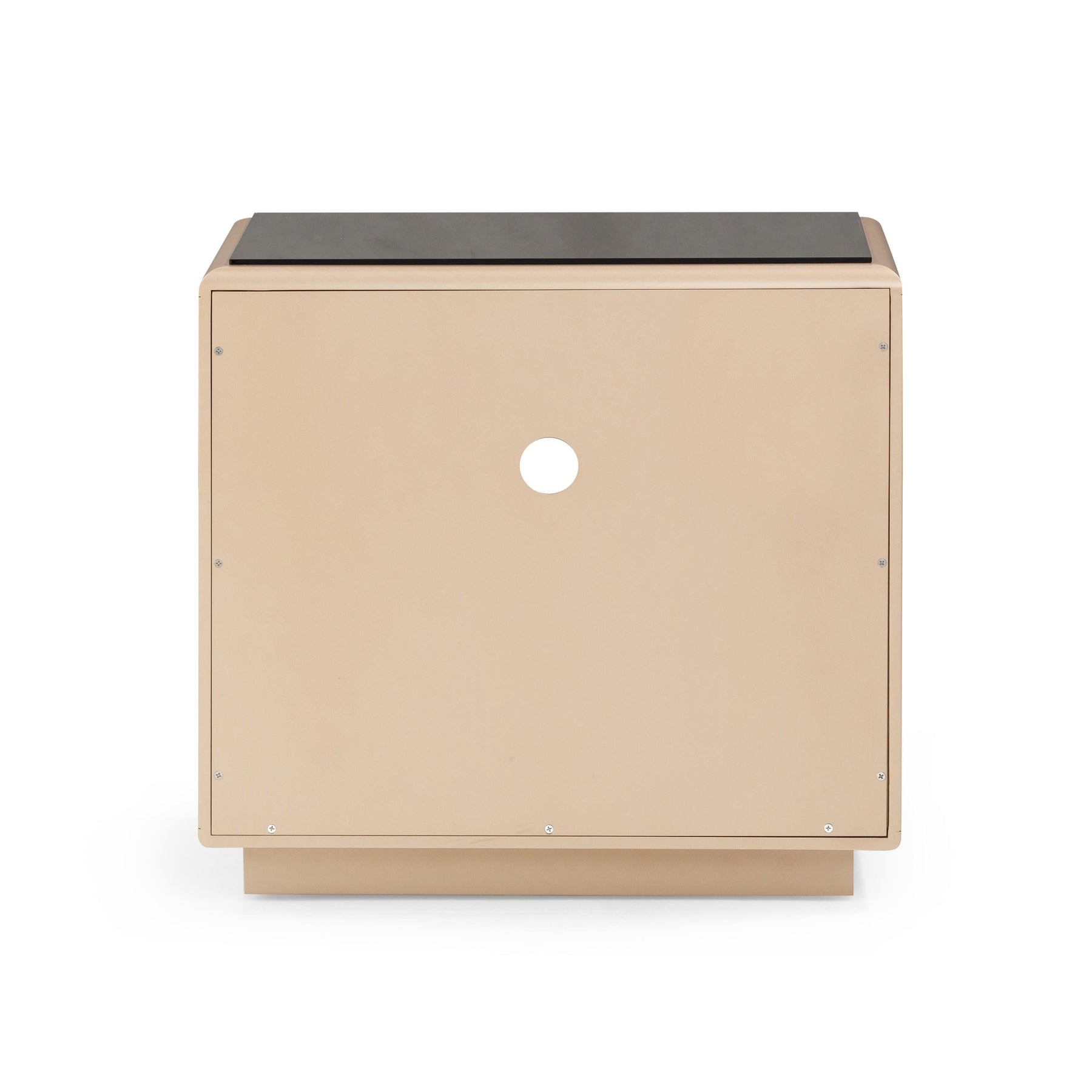 Martha 25" Taupe Mirrored Nightstand With Drawer