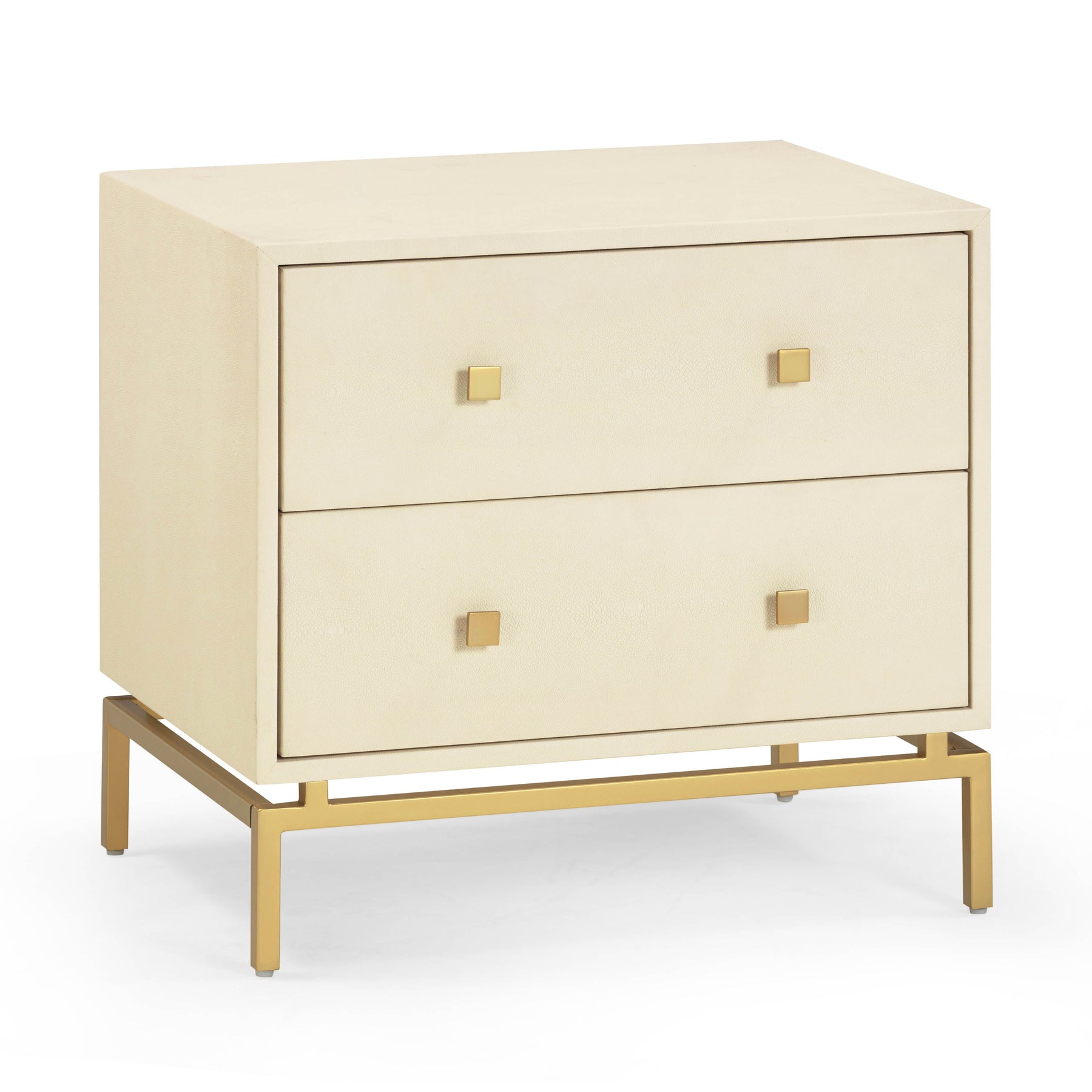 Pesce 25" Faux Shagreen 2-Drawer Nightstand