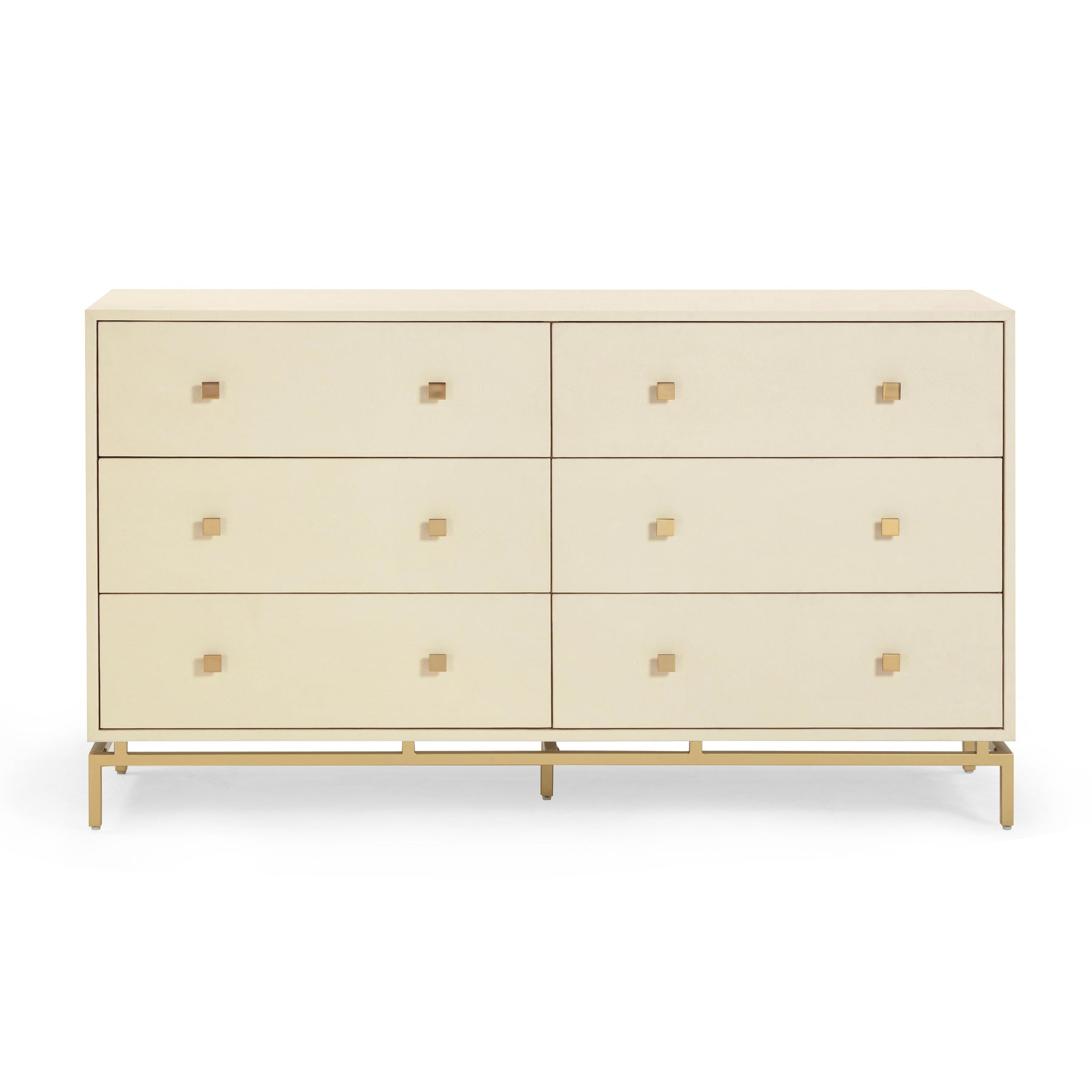 Pesce 57" Faux Shagreen 6-Drawer Dresser