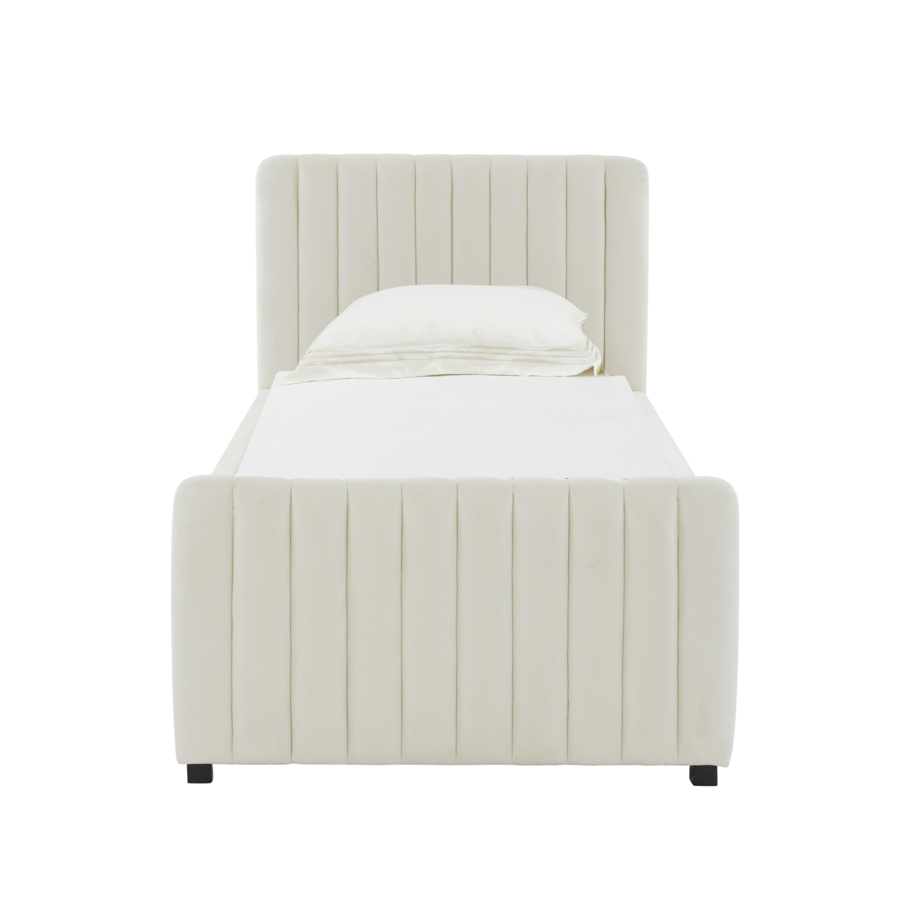 Angela Performance Velvet Trundle Bed in Twin