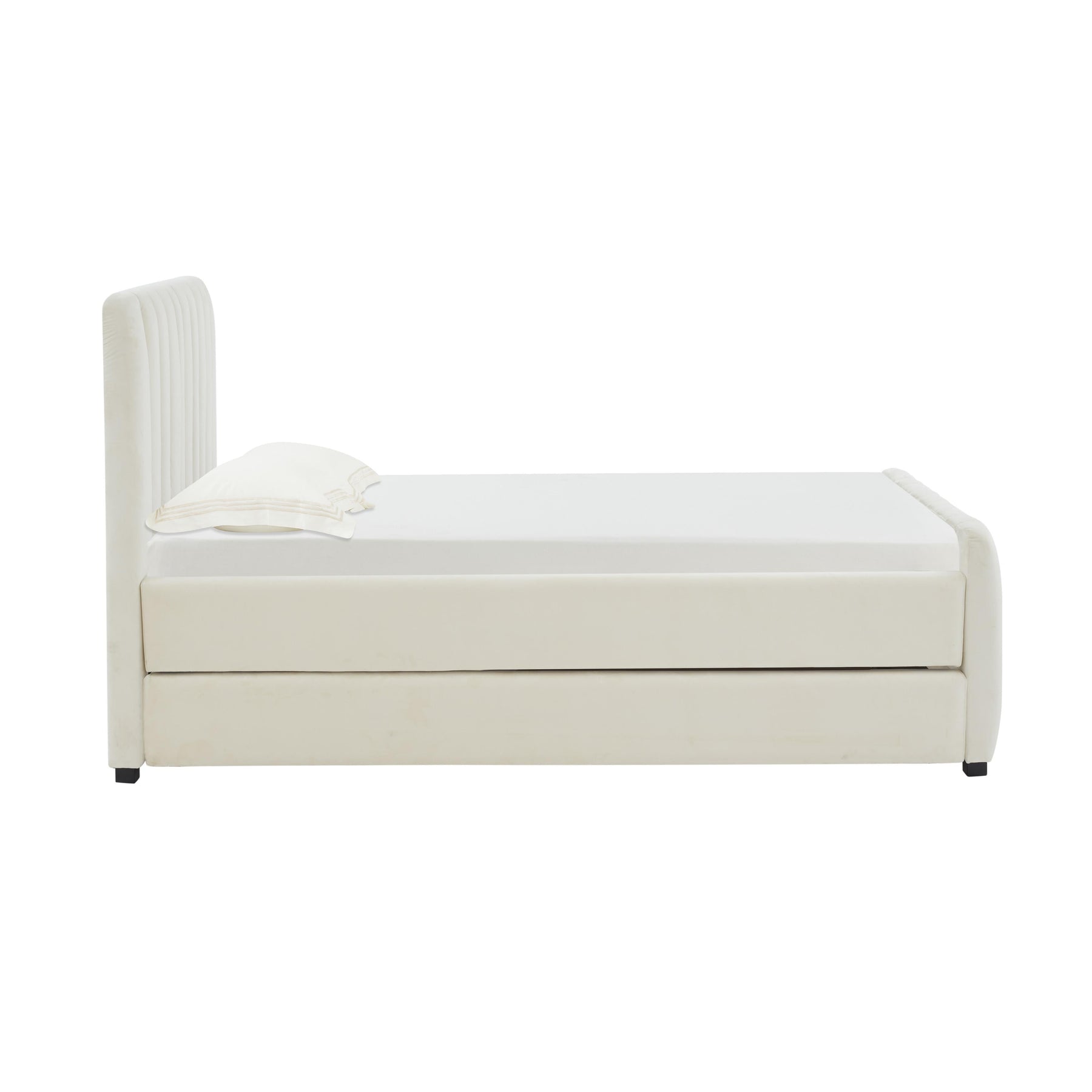 Angela Performance Velvet Trundle Bed in Twin