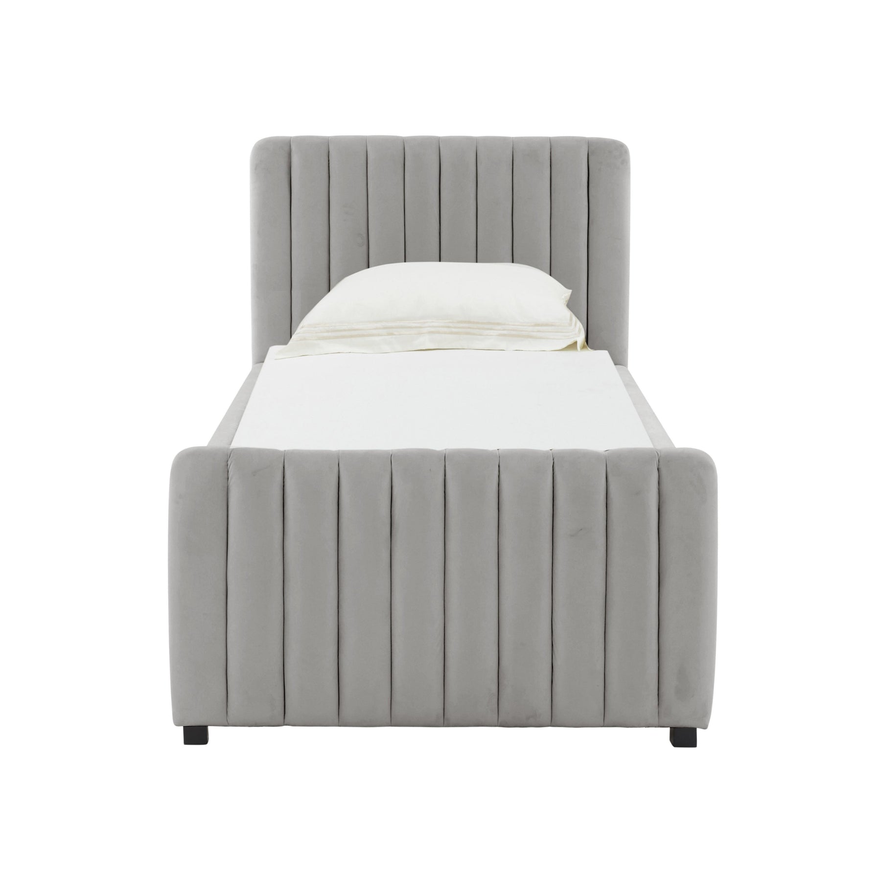 Angela Performance Velvet Trundle Bed in Twin