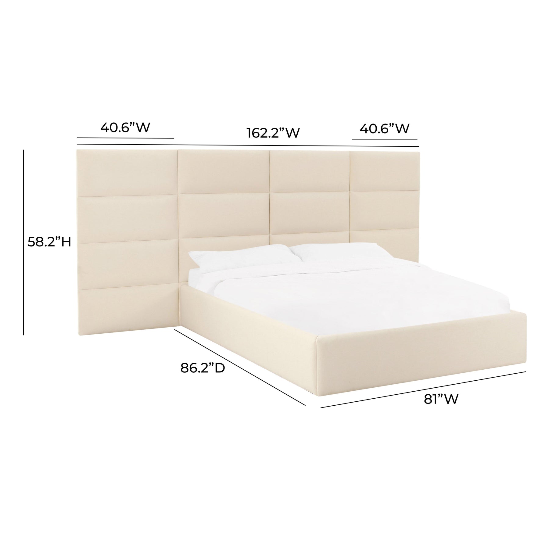 Eliana Performance Velvet Headboard Wings