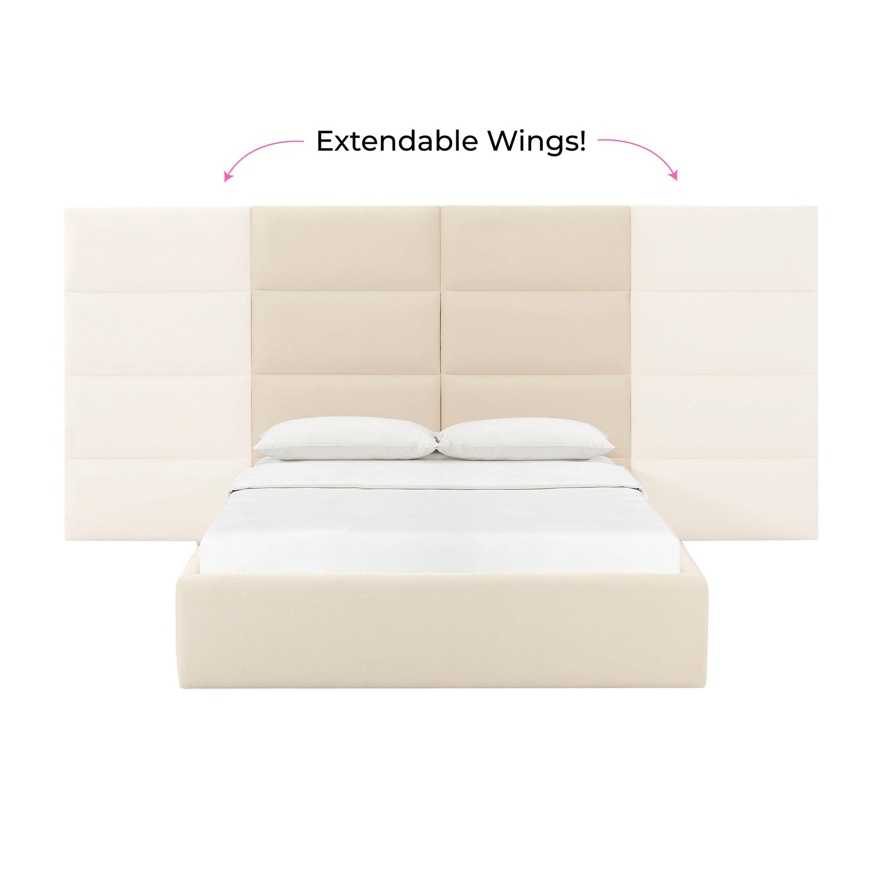 Eliana Performance Velvet Headboard Wings