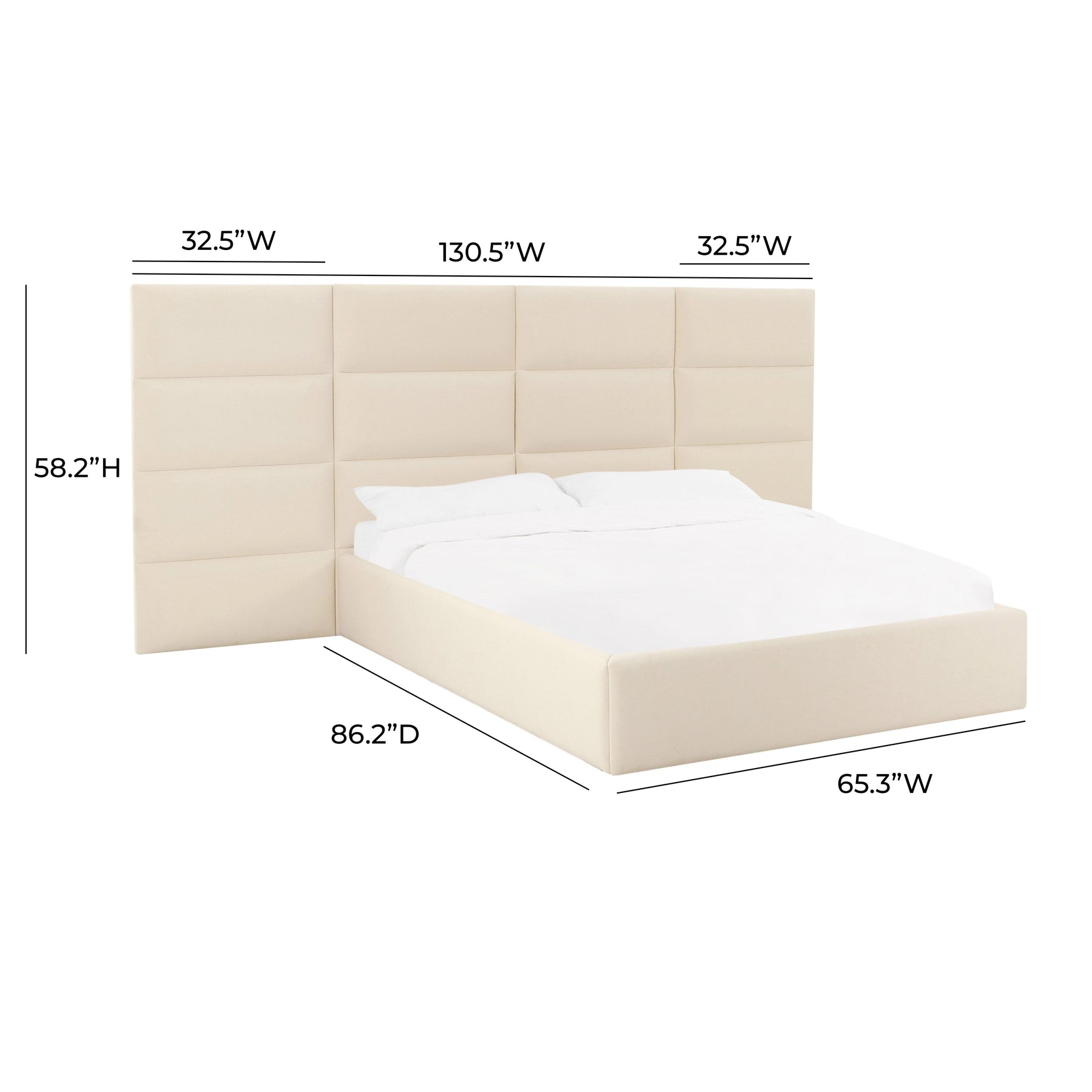 Eliana Performance Velvet Headboard Wings