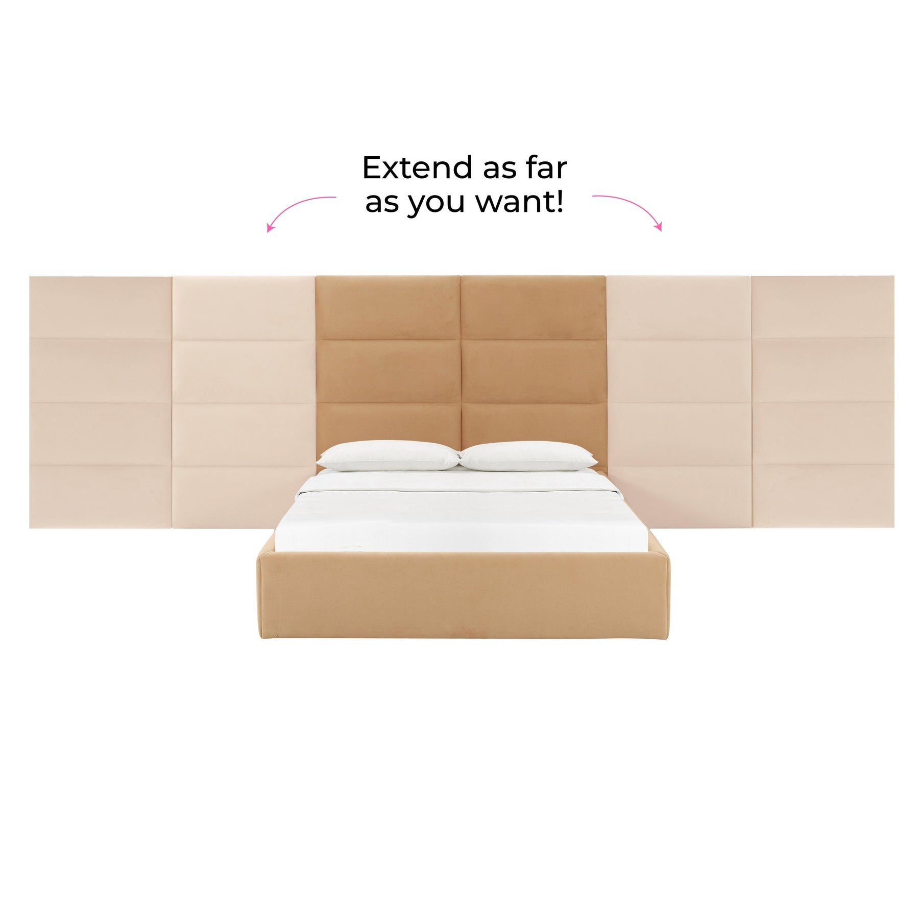 Eliana Performance Velvet Headboard Wings