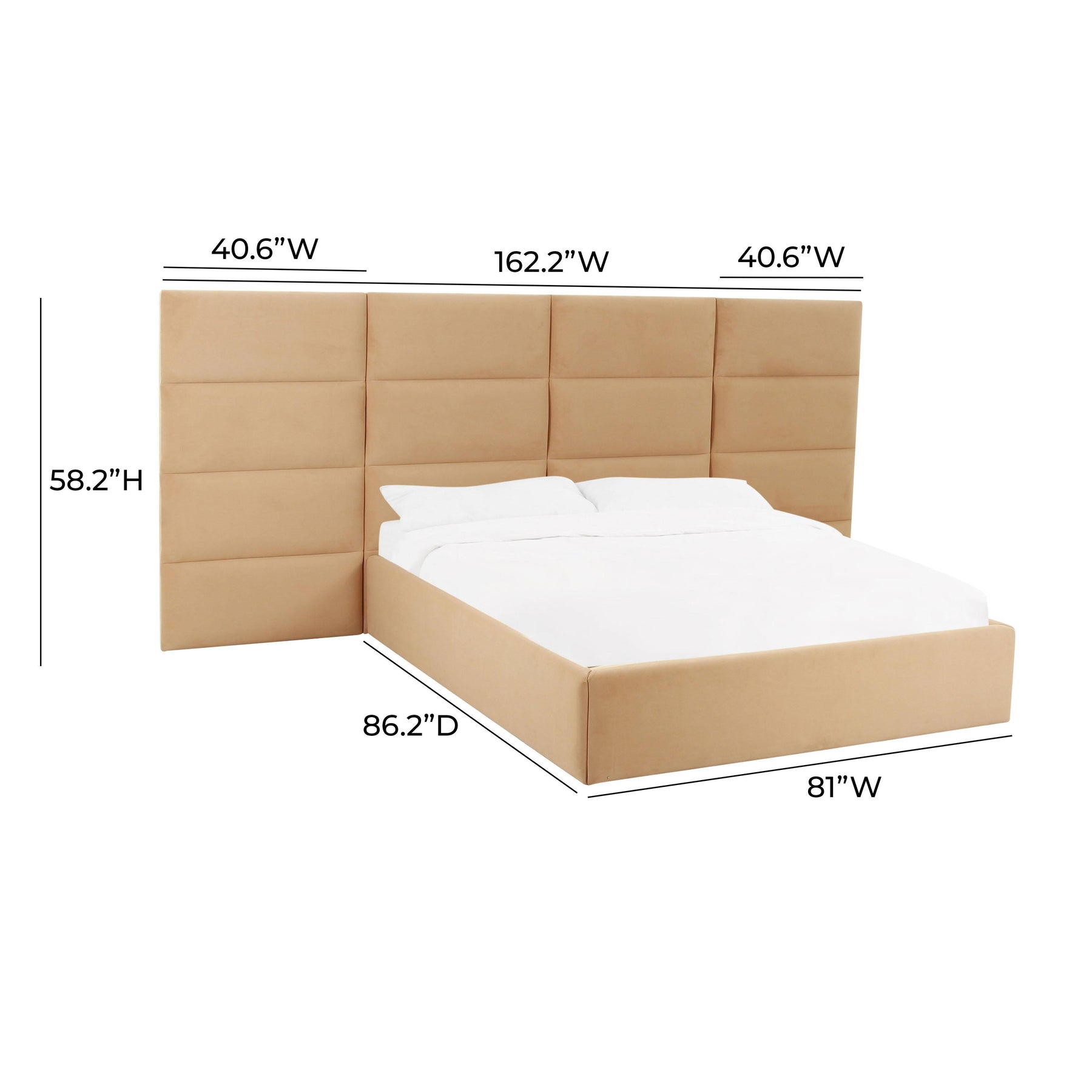 Eliana Performance Velvet Headboard Wings