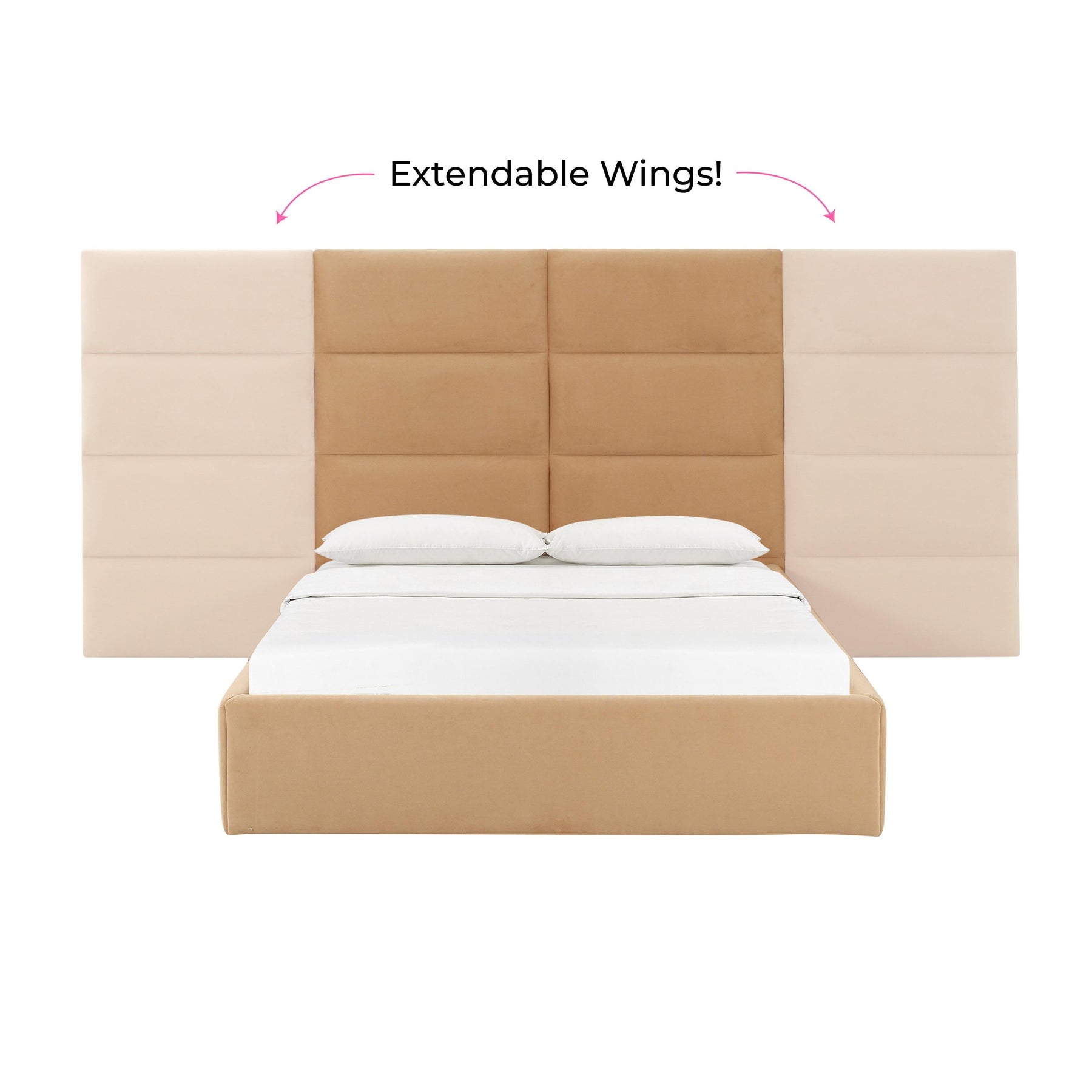 Eliana Performance Velvet Headboard Wings