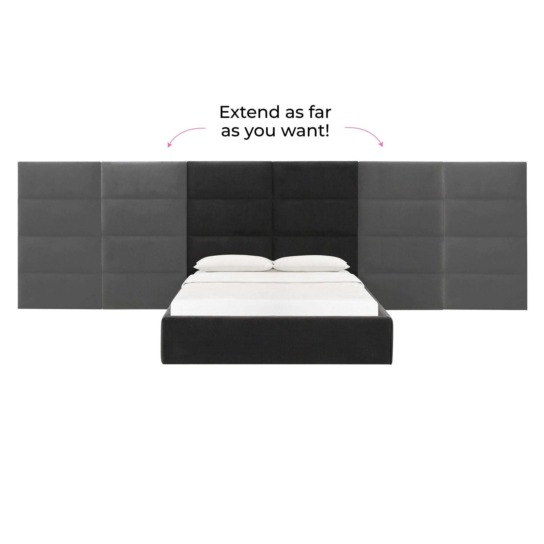 Eliana Performance Velvet Headboard Wings