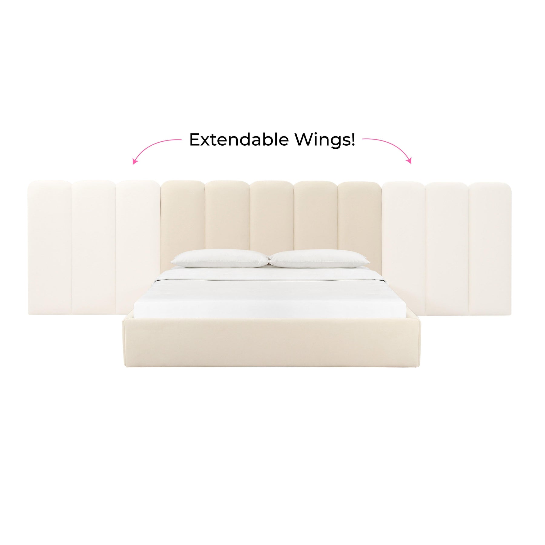 Palani Performance Velvet Headboard Wings