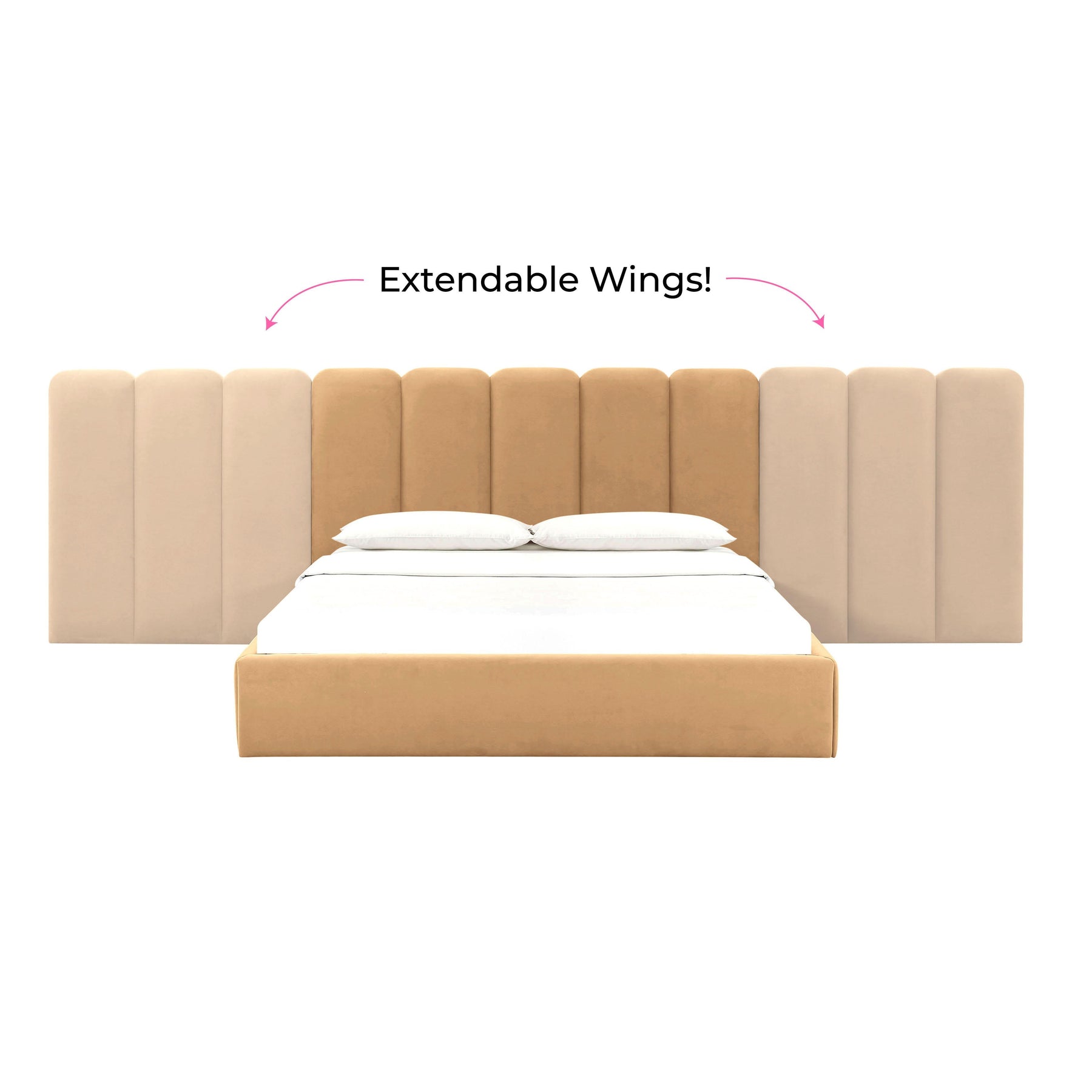 Palani Performance Velvet Headboard Wings