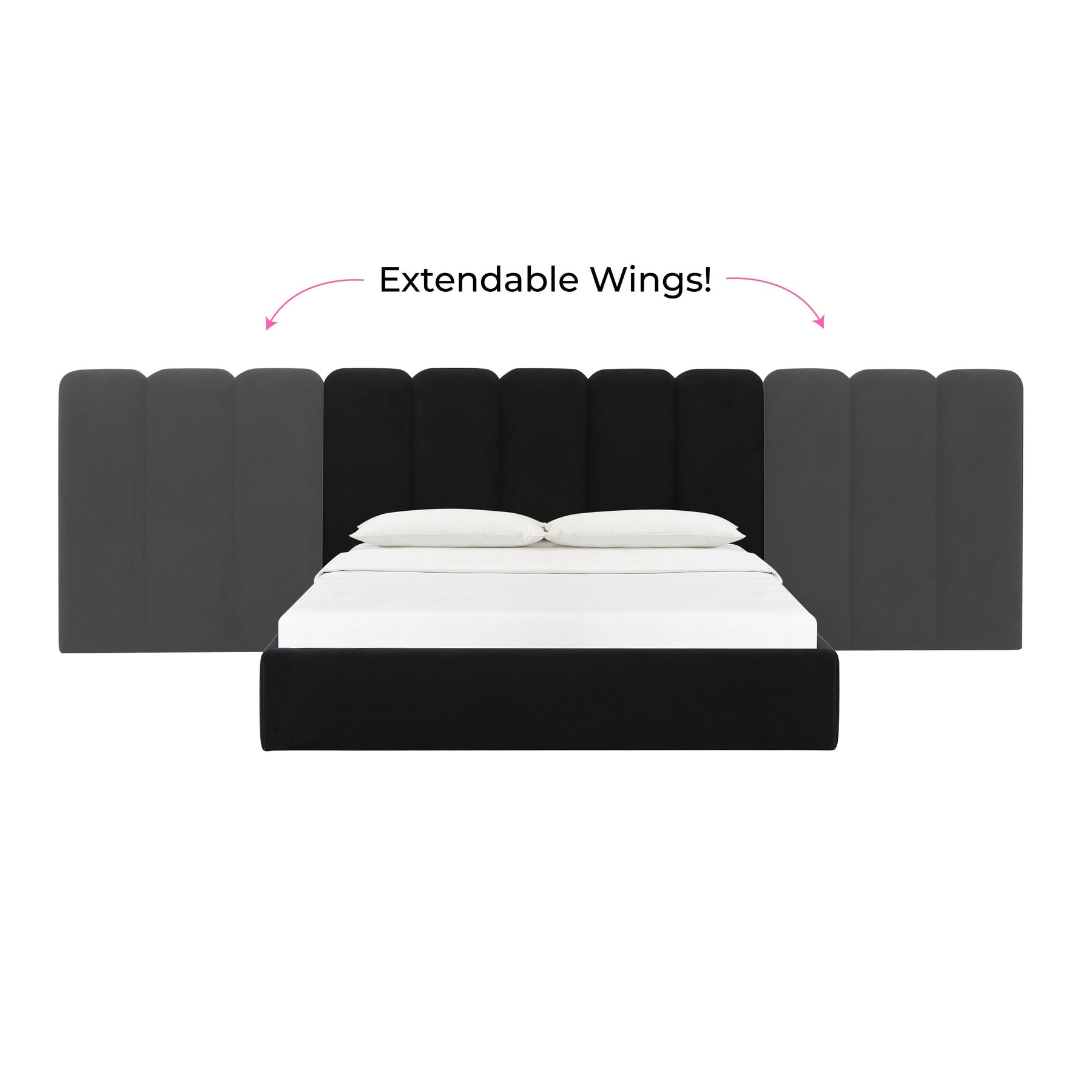 Palani Performance Velvet Headboard Wings